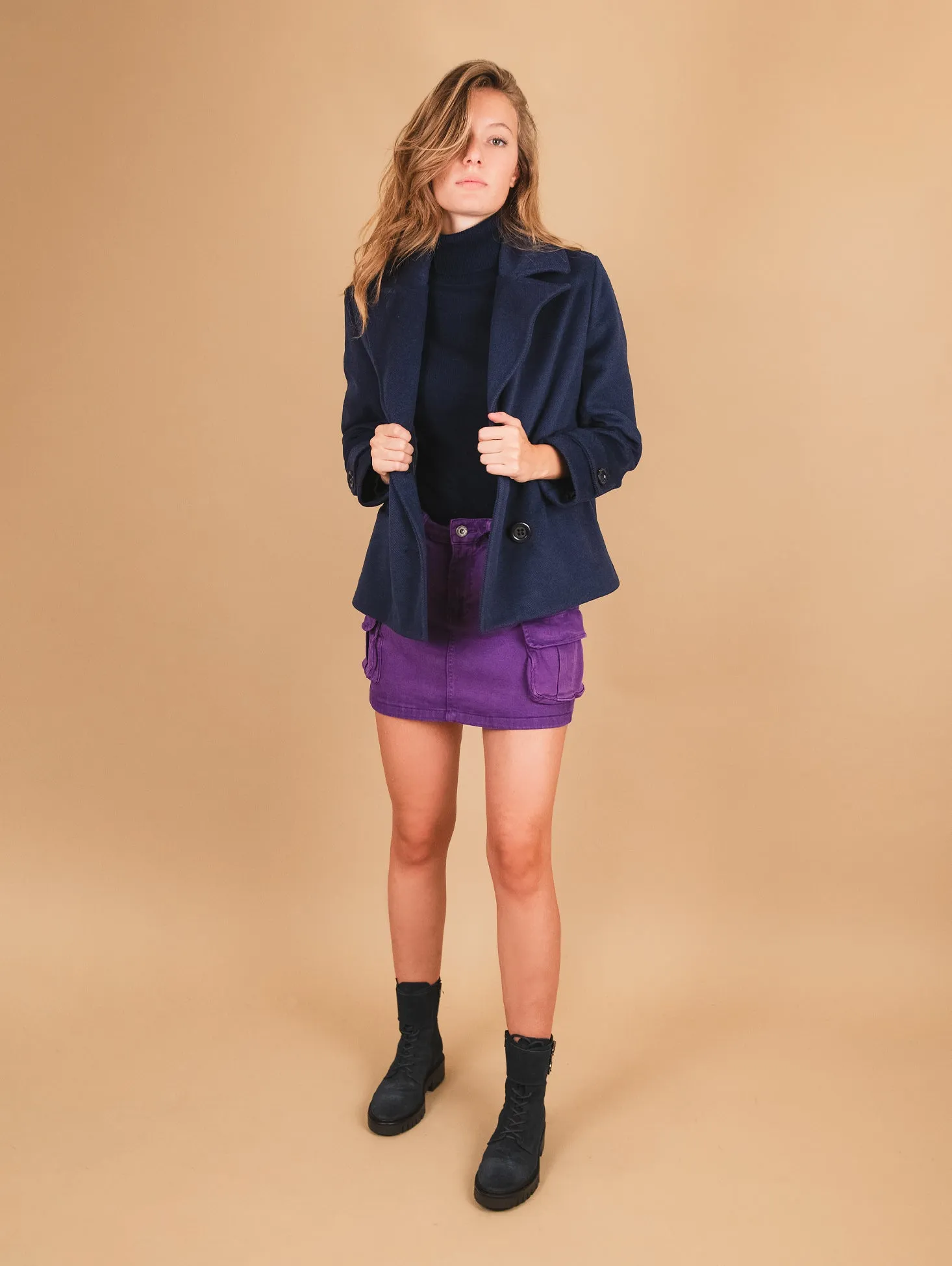 PEACOAT DOPPIOPETTO OVERSIZE BLU