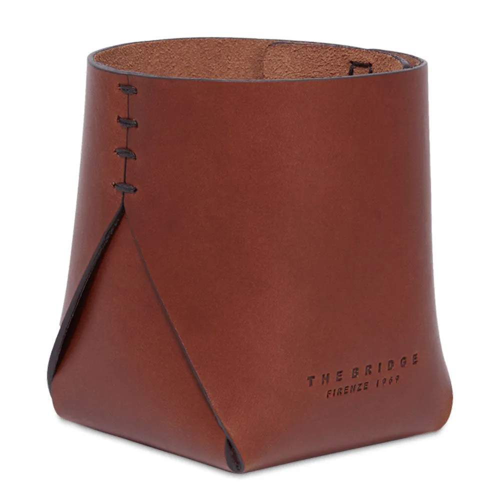 Porta Penne THE BRIDGE linea Life Style in Pelle Marrone
