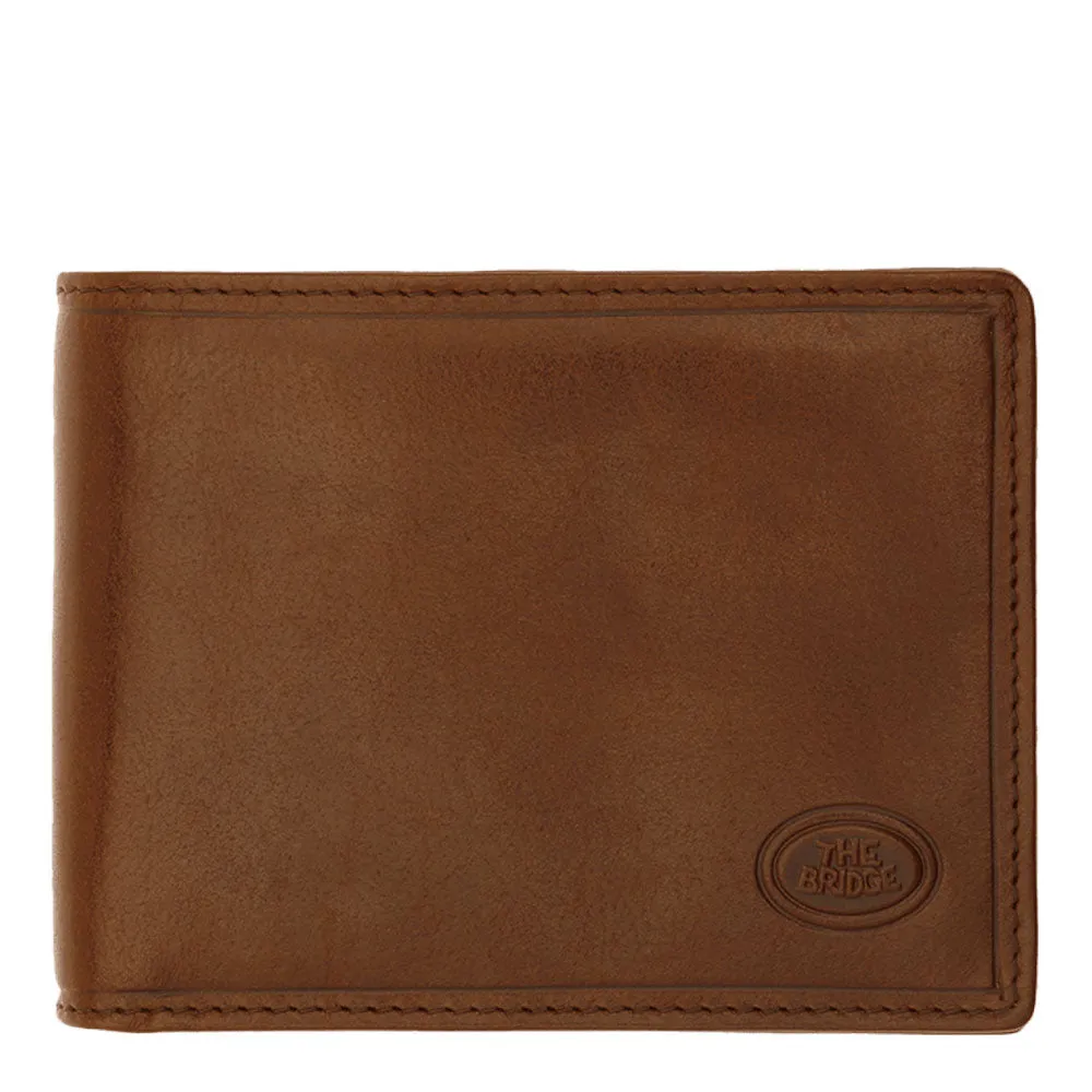 Portafoglio Uomo con Pattina e Portamonete THE BRIDGE In Pelle Marrone linea Story 01402301