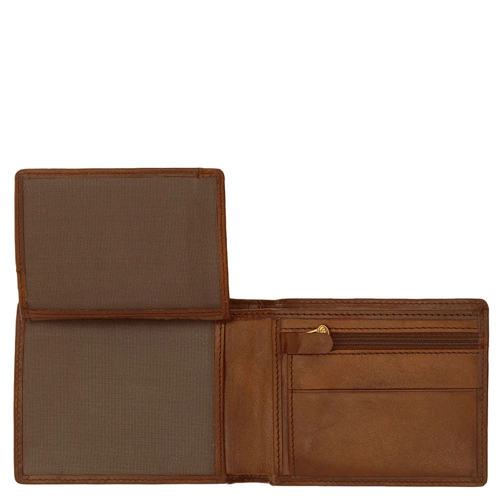 Portafoglio Uomo con Pattina e Portamonete THE BRIDGE In Pelle Marrone linea Story 01402301