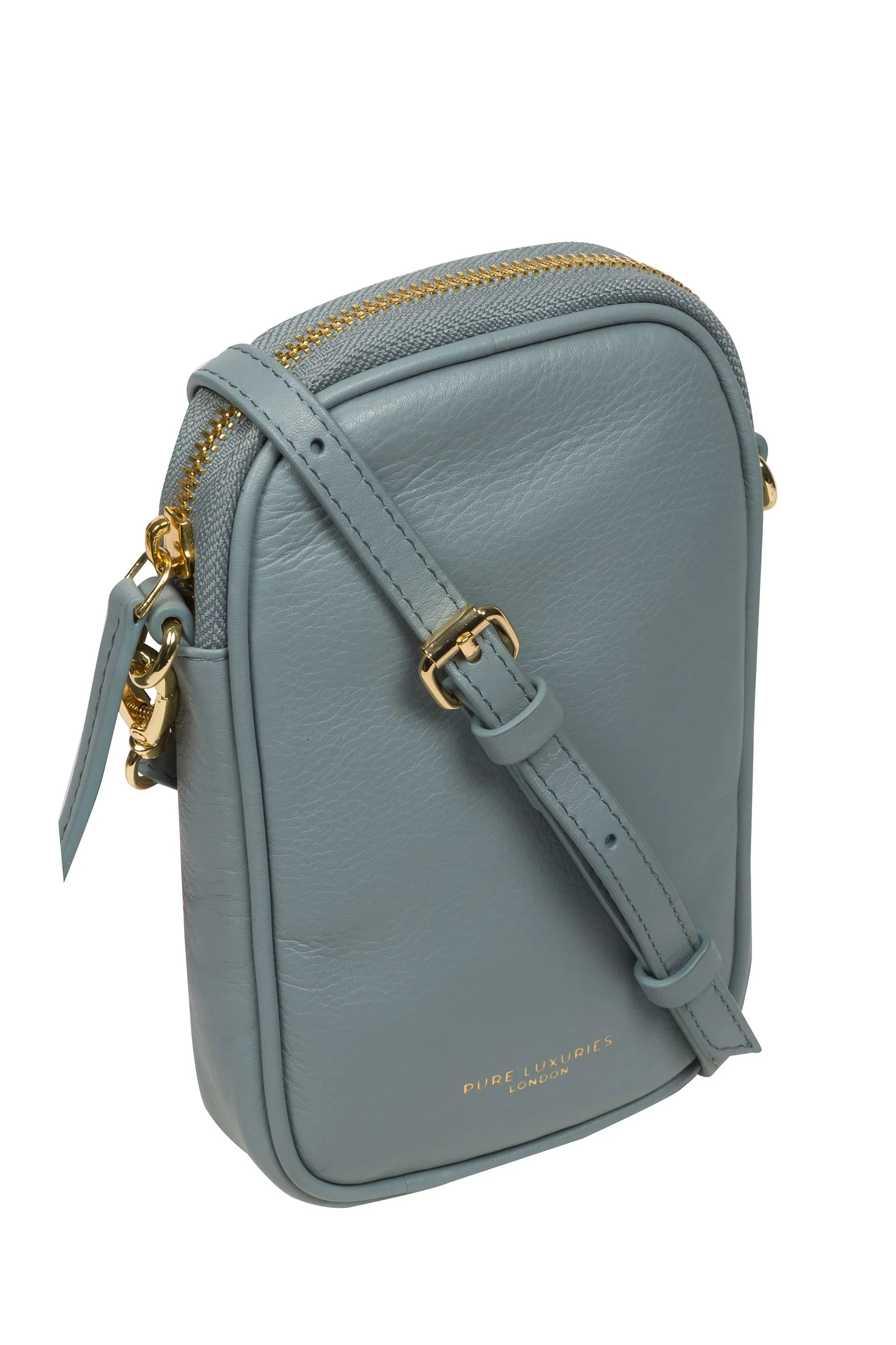 Pure Luxuries London - Alaina - Borsa per telefono a tracolla in pelle nappa