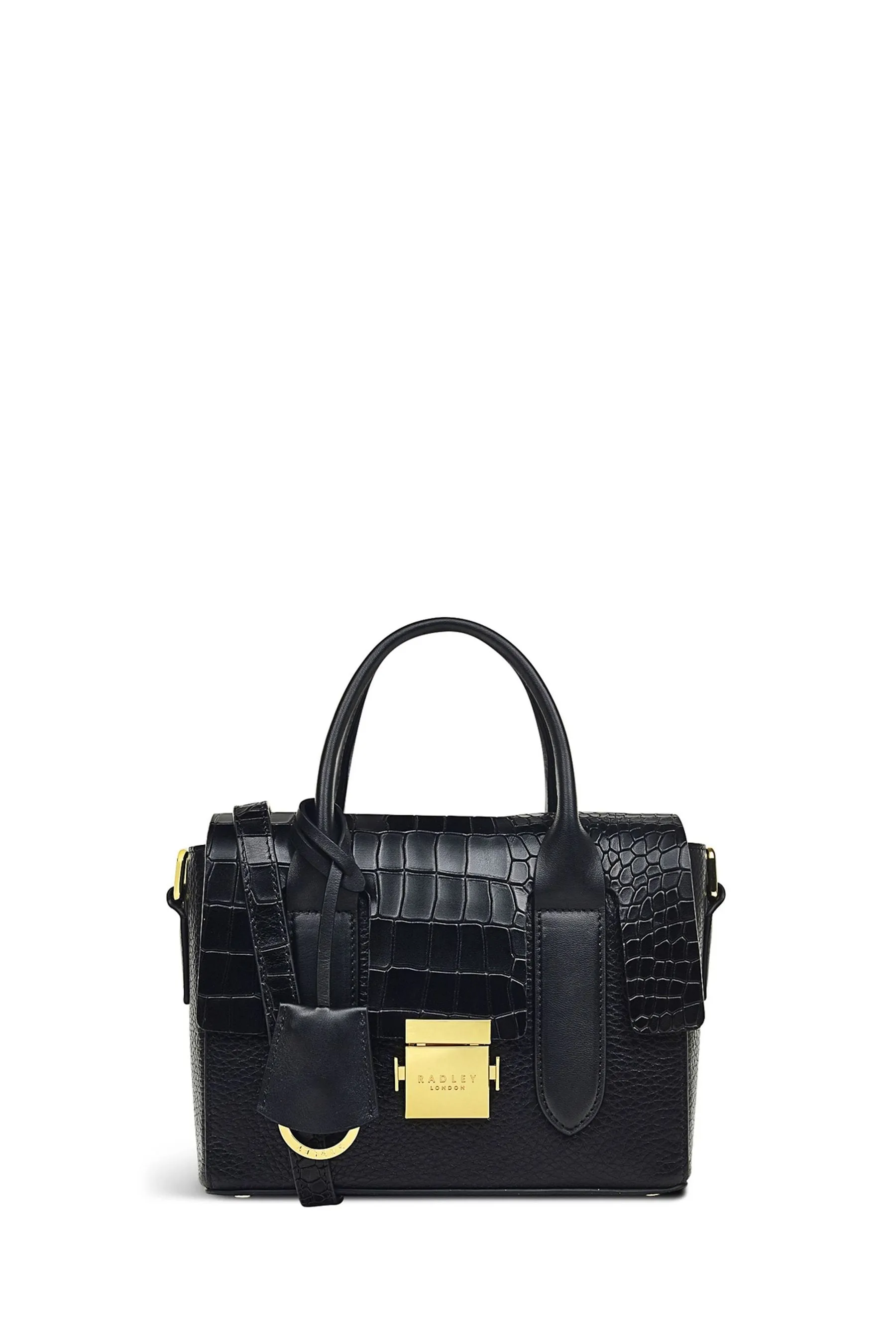 Radley London - Mayfair Lane - Nero a tracolla piccola con patella effetto coccodrillo - Borsa