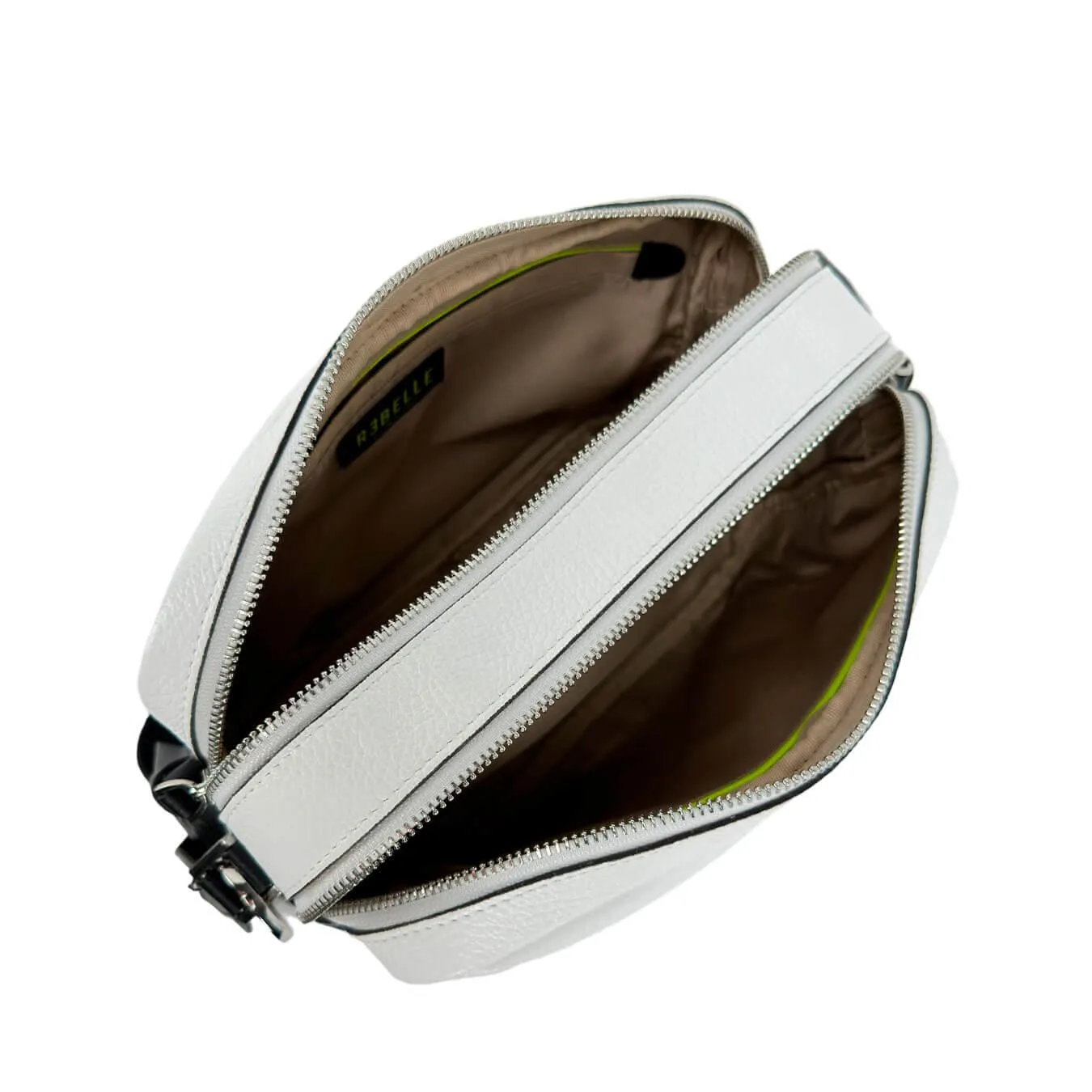 Rebelle Borsa Alyssa Donna, Crossbody, Mini, Tracolla, Pelle Dollaro, Bianco