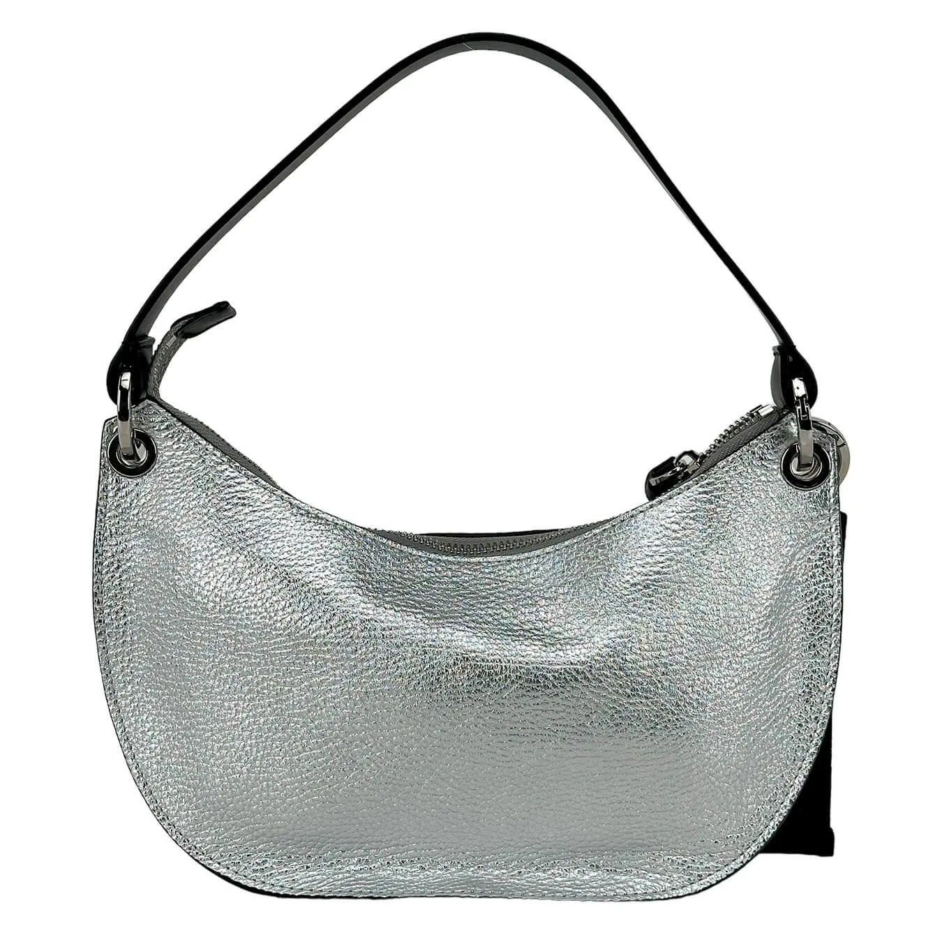 Rebelle Borsa Dolores Donna, Mezzaluna, Spalla, Pelle Dollaro, Argento