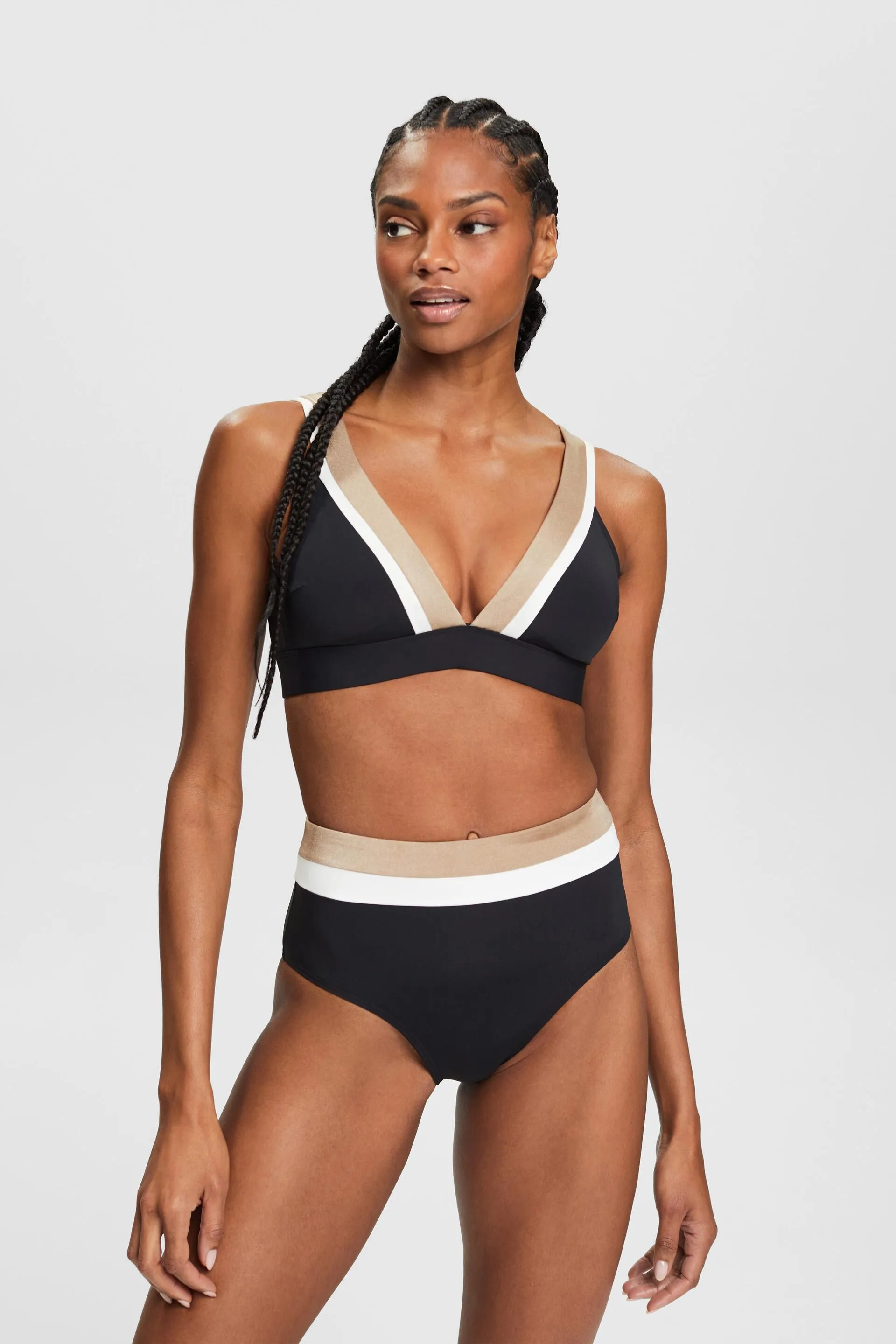 Reggiseno da bikini imbottito tricolore