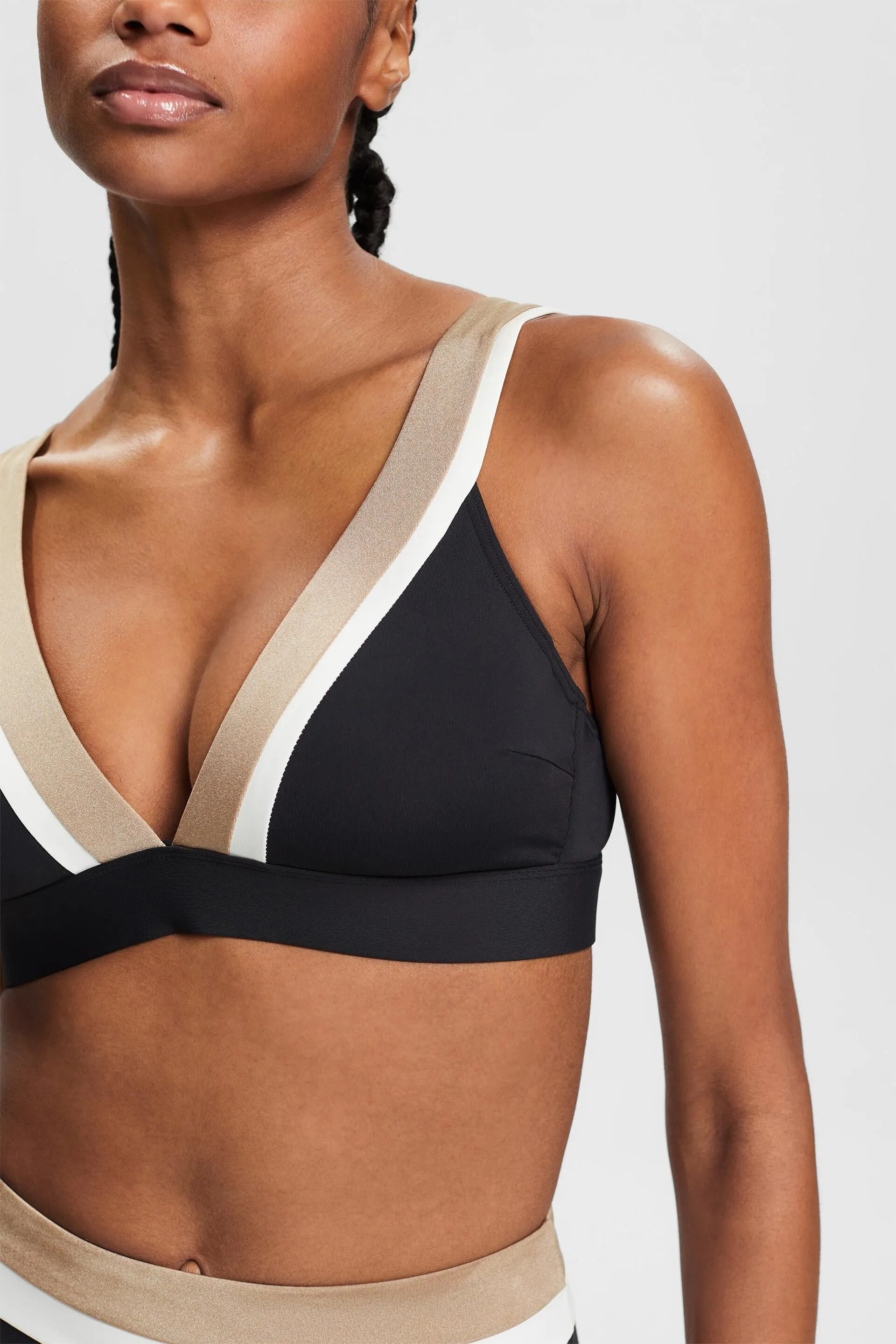 Reggiseno da bikini imbottito tricolore