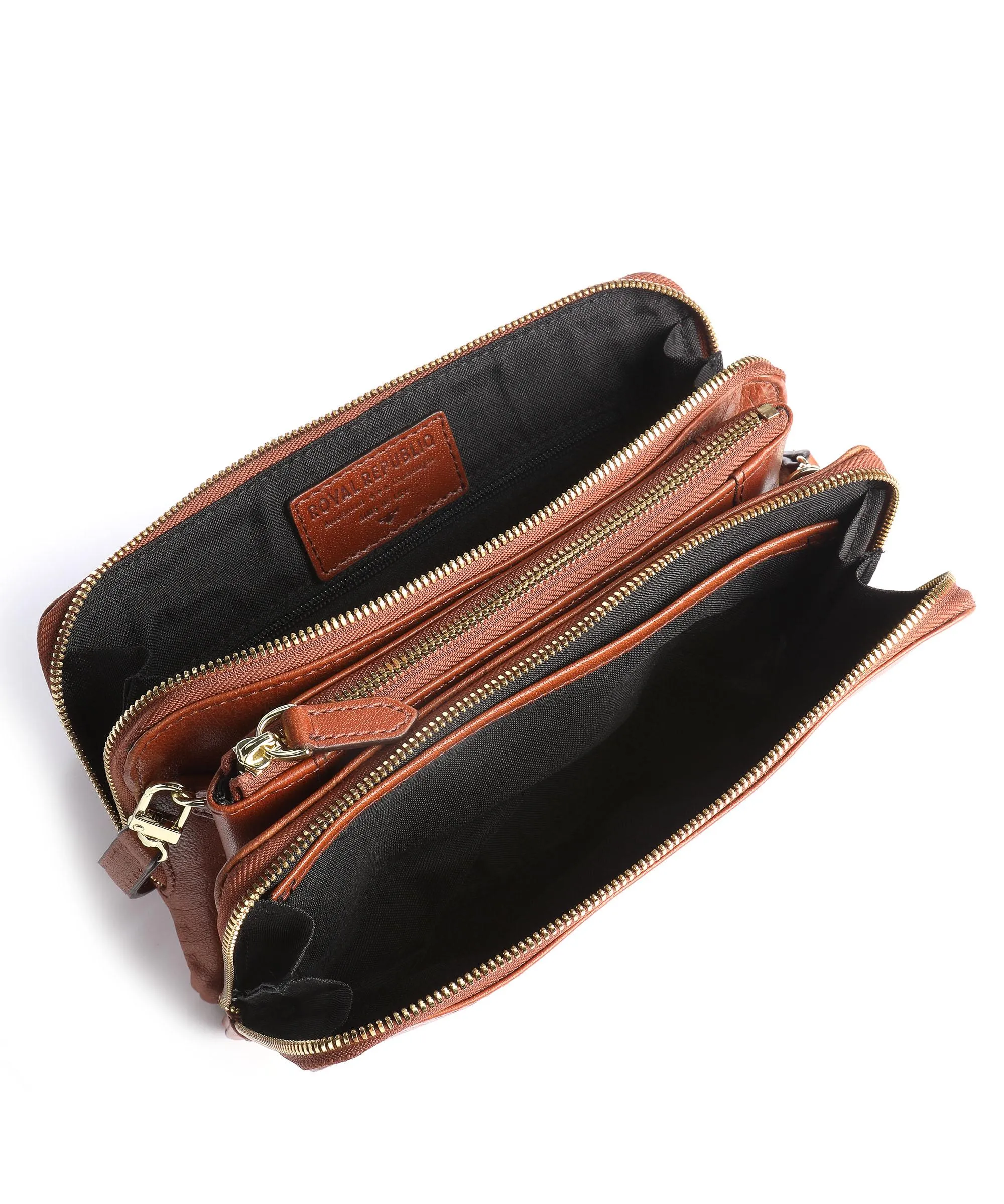  Royal RepubliQ Catamaran Borsa a tracolla pelle di vitello cognac  