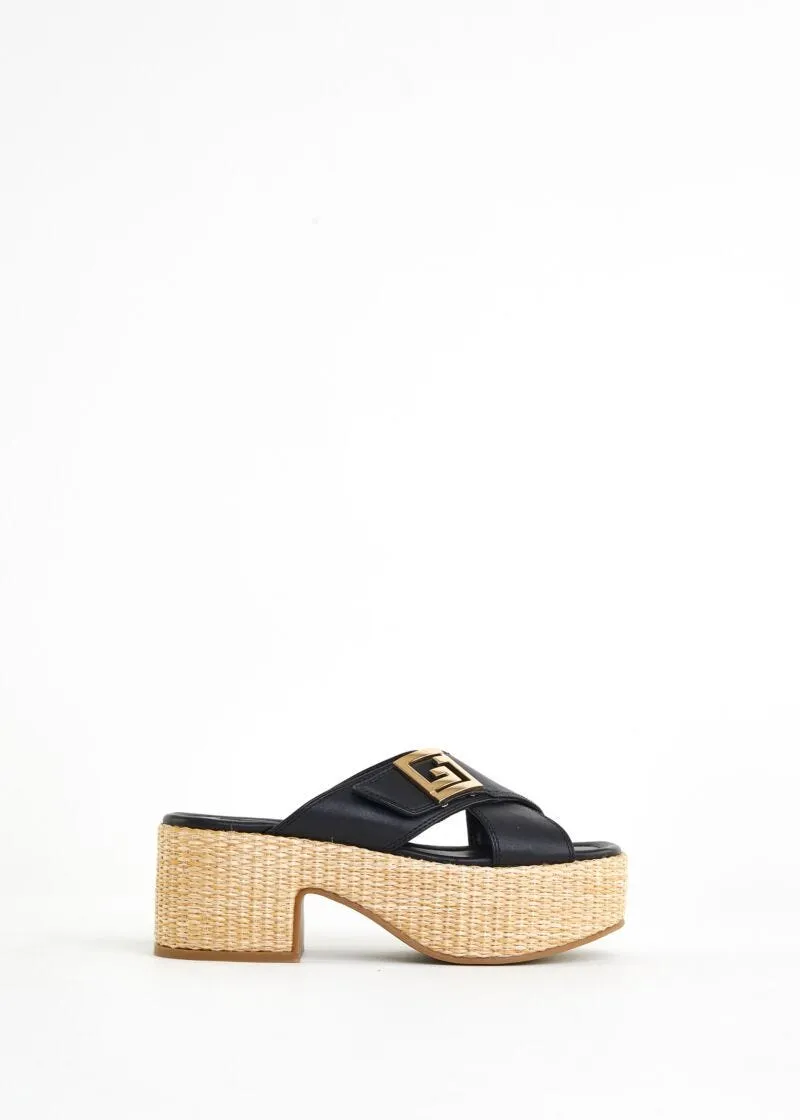 Sabot platform con logo in metallo