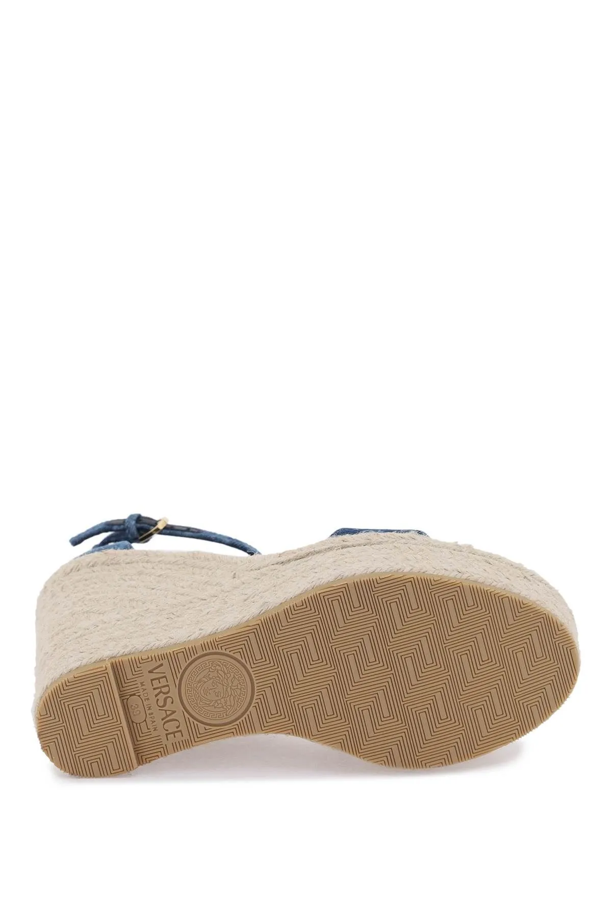Sandali con zeppa Barocco in denim
