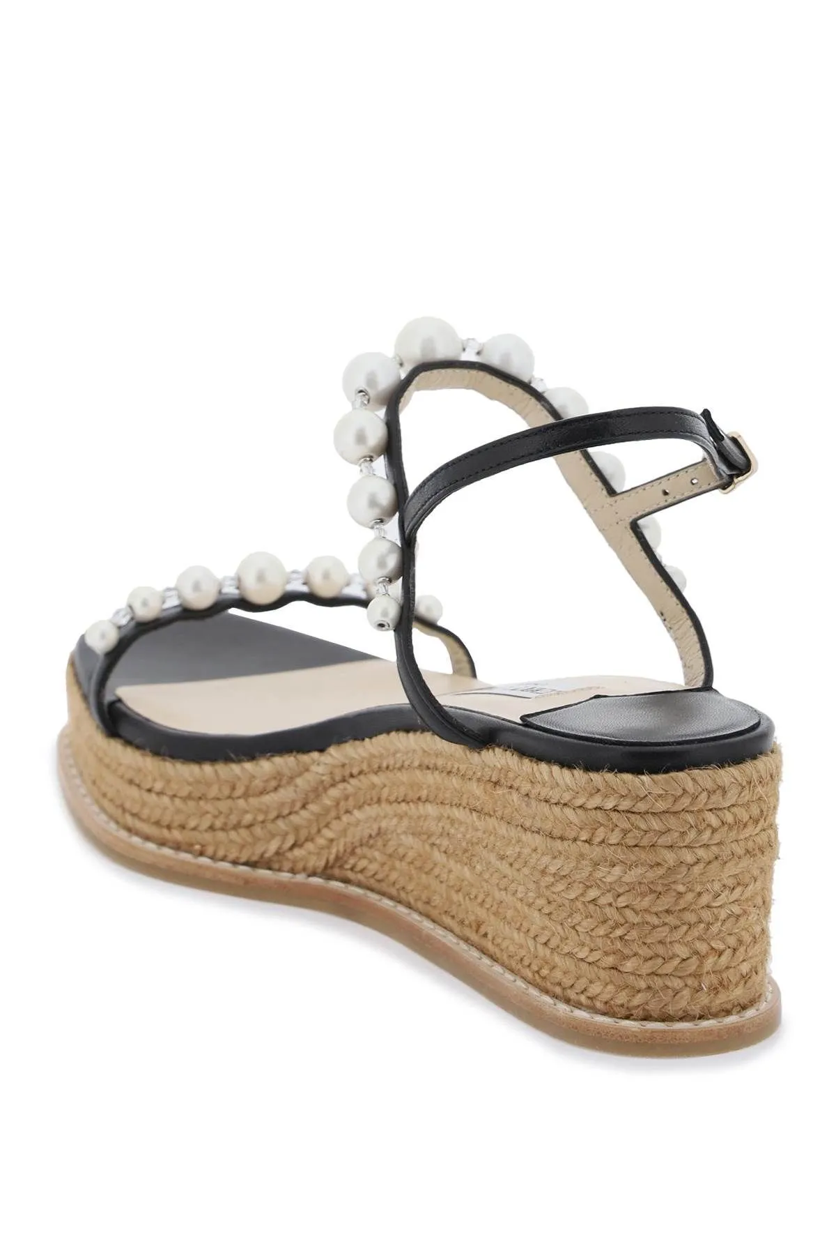 Sandali con zeppa e perle Amatuus 60