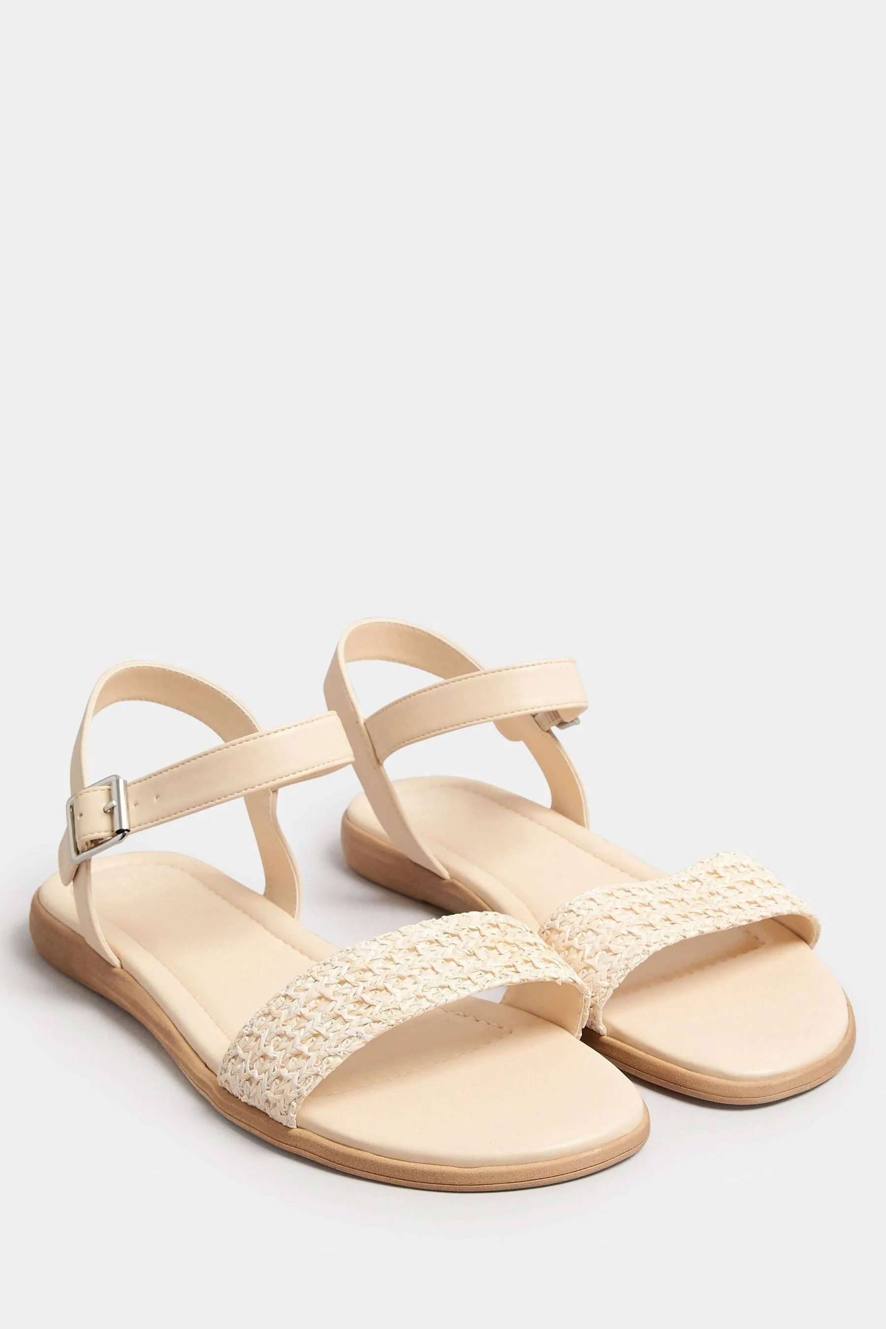 Sandali in rafia vestibilità ultra larga