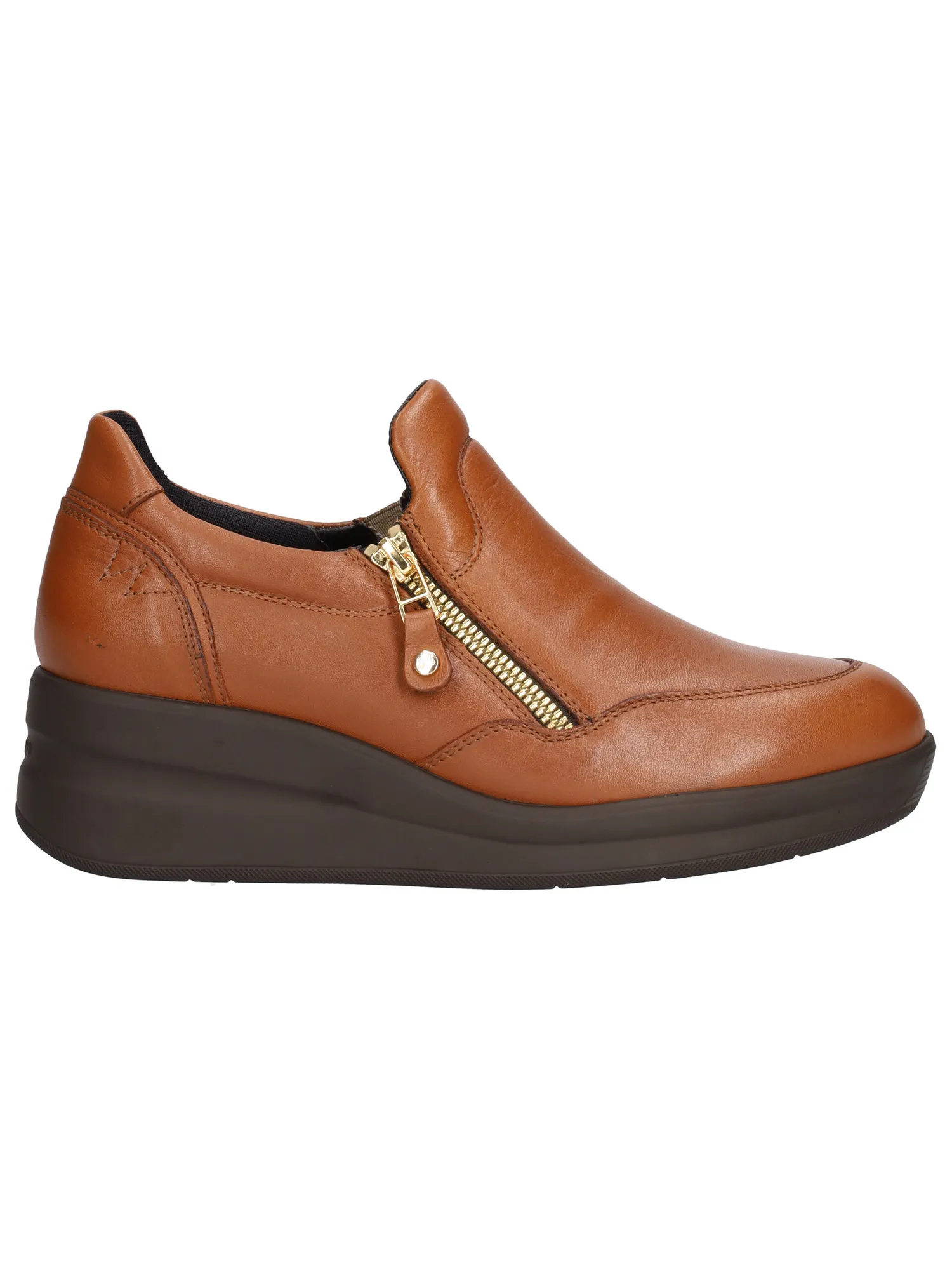 Scarpa casual con zeppa Melluso Walk da donna cuoio