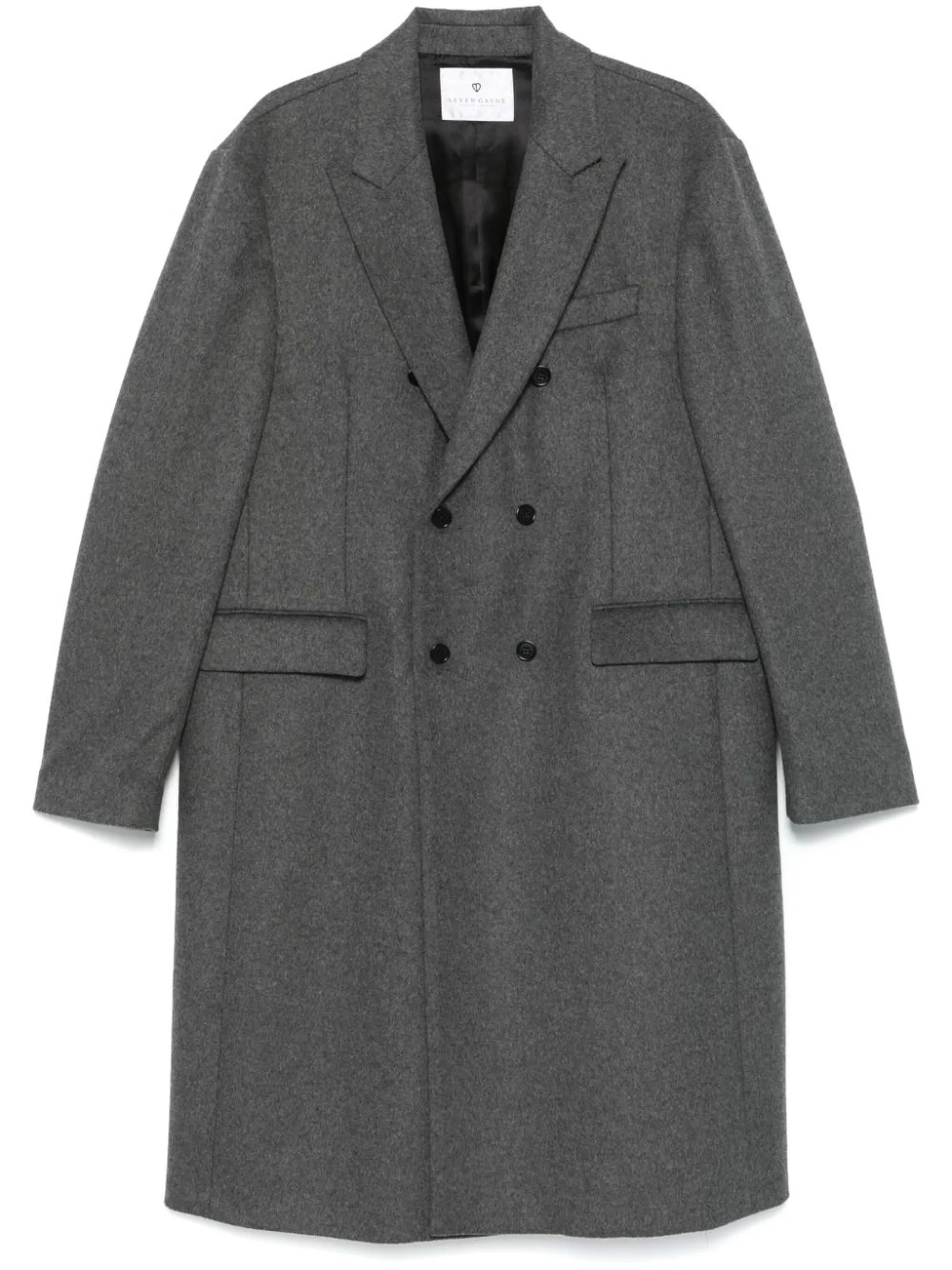 SEVEN GAUGE Abbigliamento,Cappotti Cappotto doppiopetto grigio scuro 