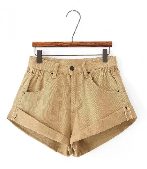 Shorts denim a caramella