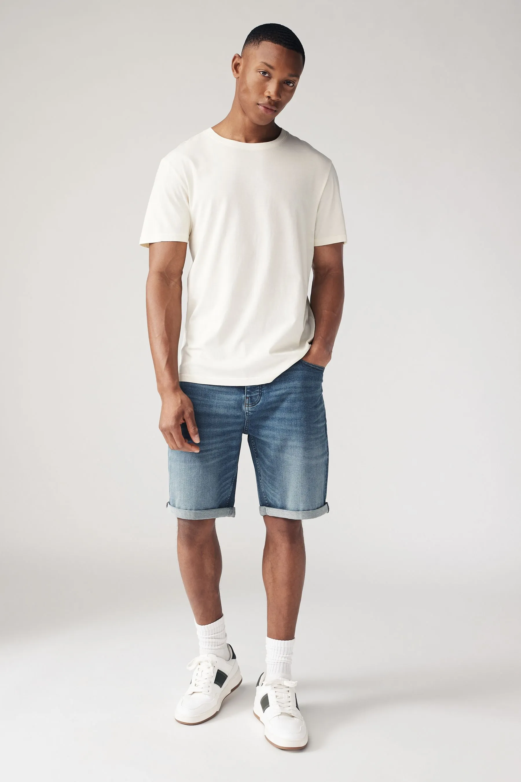 Shorts Denim elasticizzati