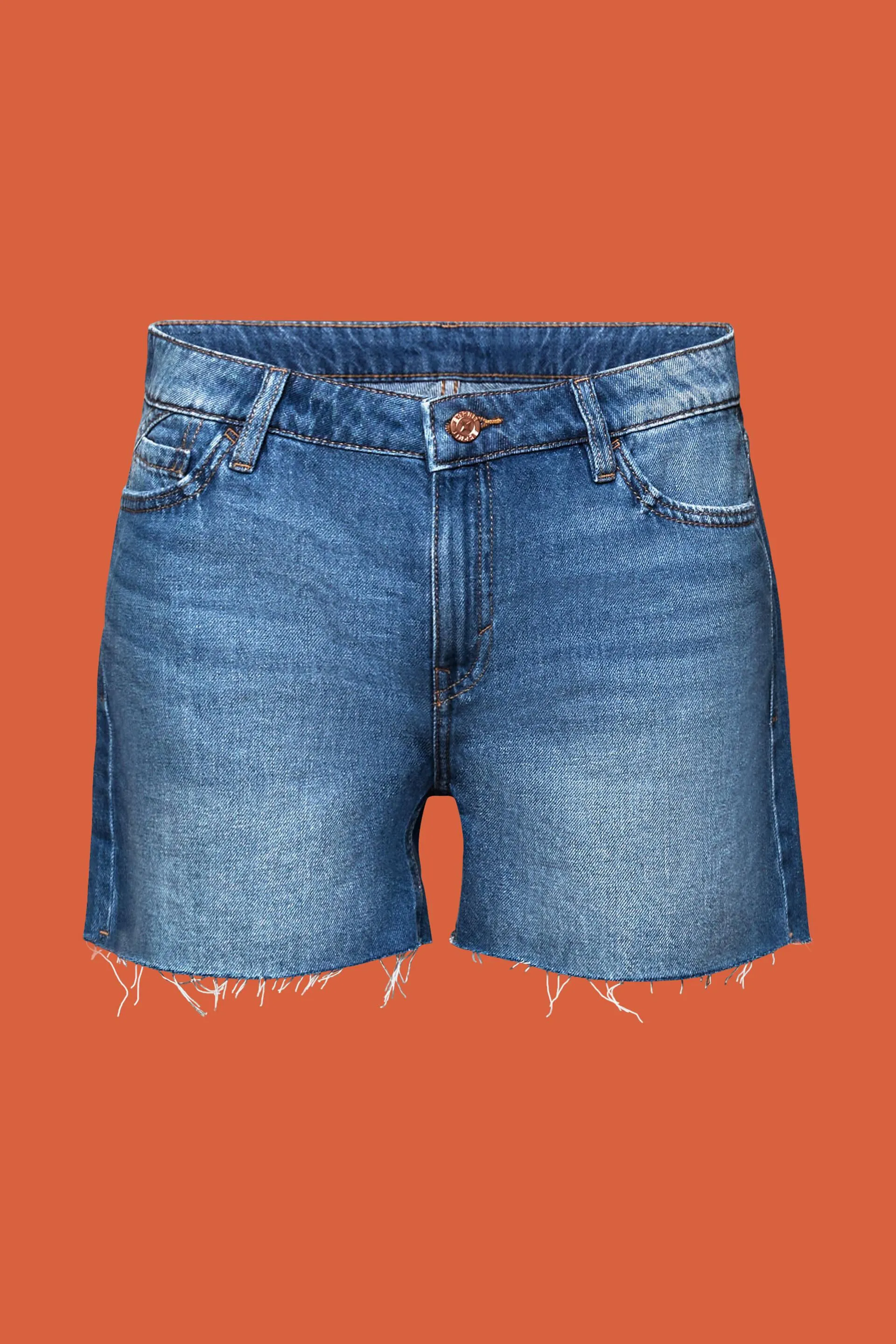 Shorts in denim a orlo vivo