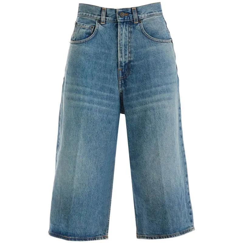 Shorts in denim al ginocchio