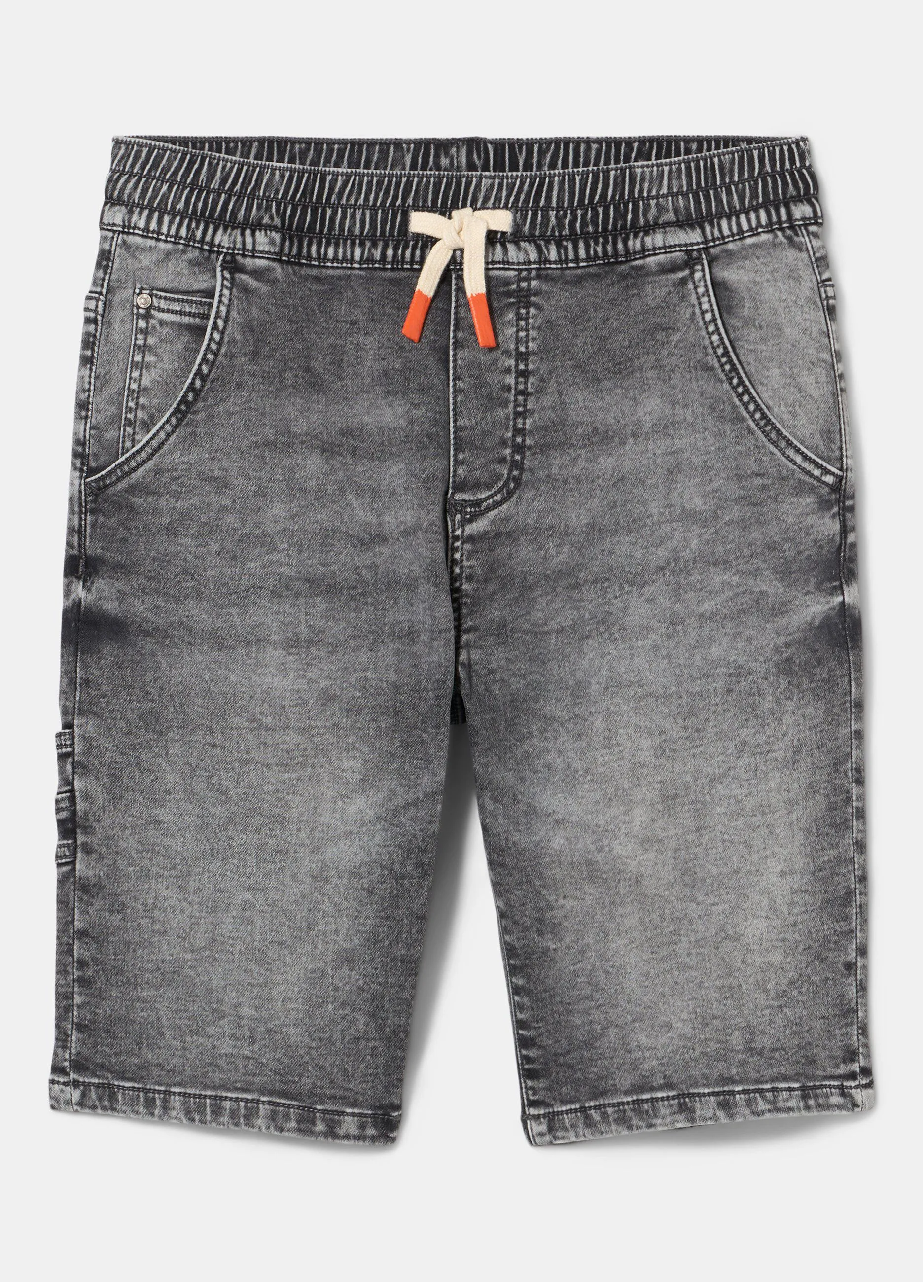 Shorts in denim con coulisse ragazzo
