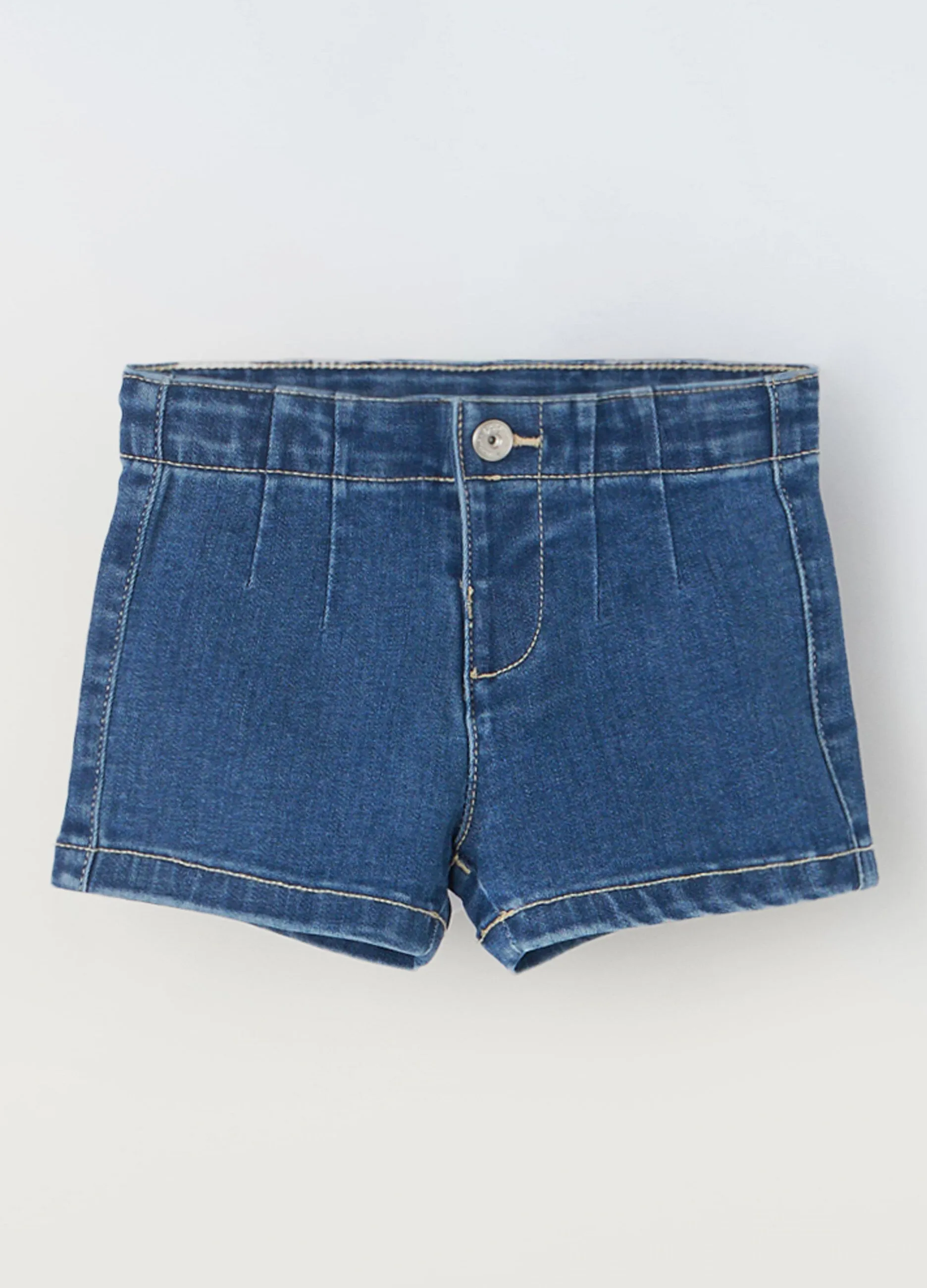 Shorts in denim di misto cotone neonata
