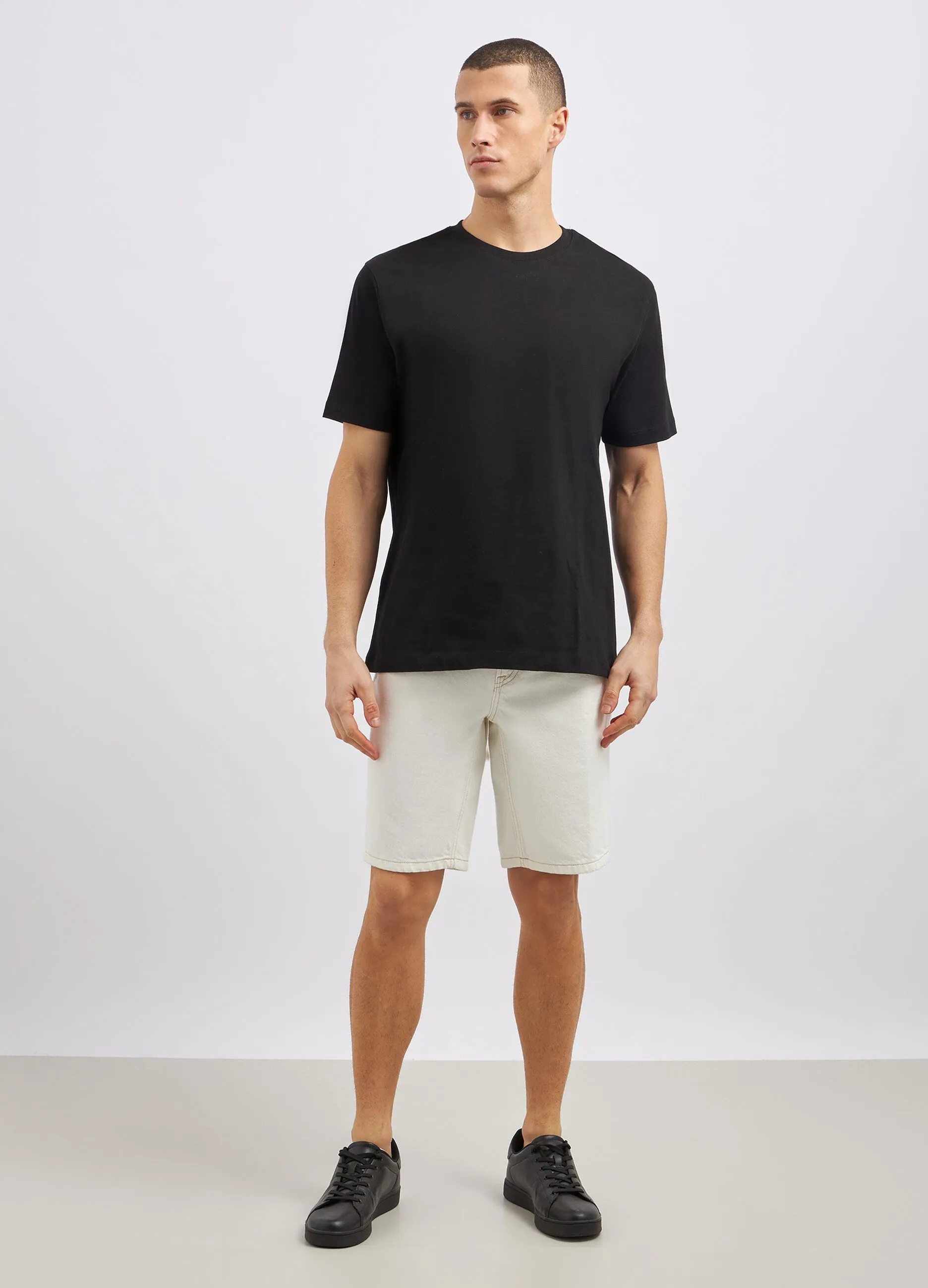 Shorts in denim di puro cotone uomo