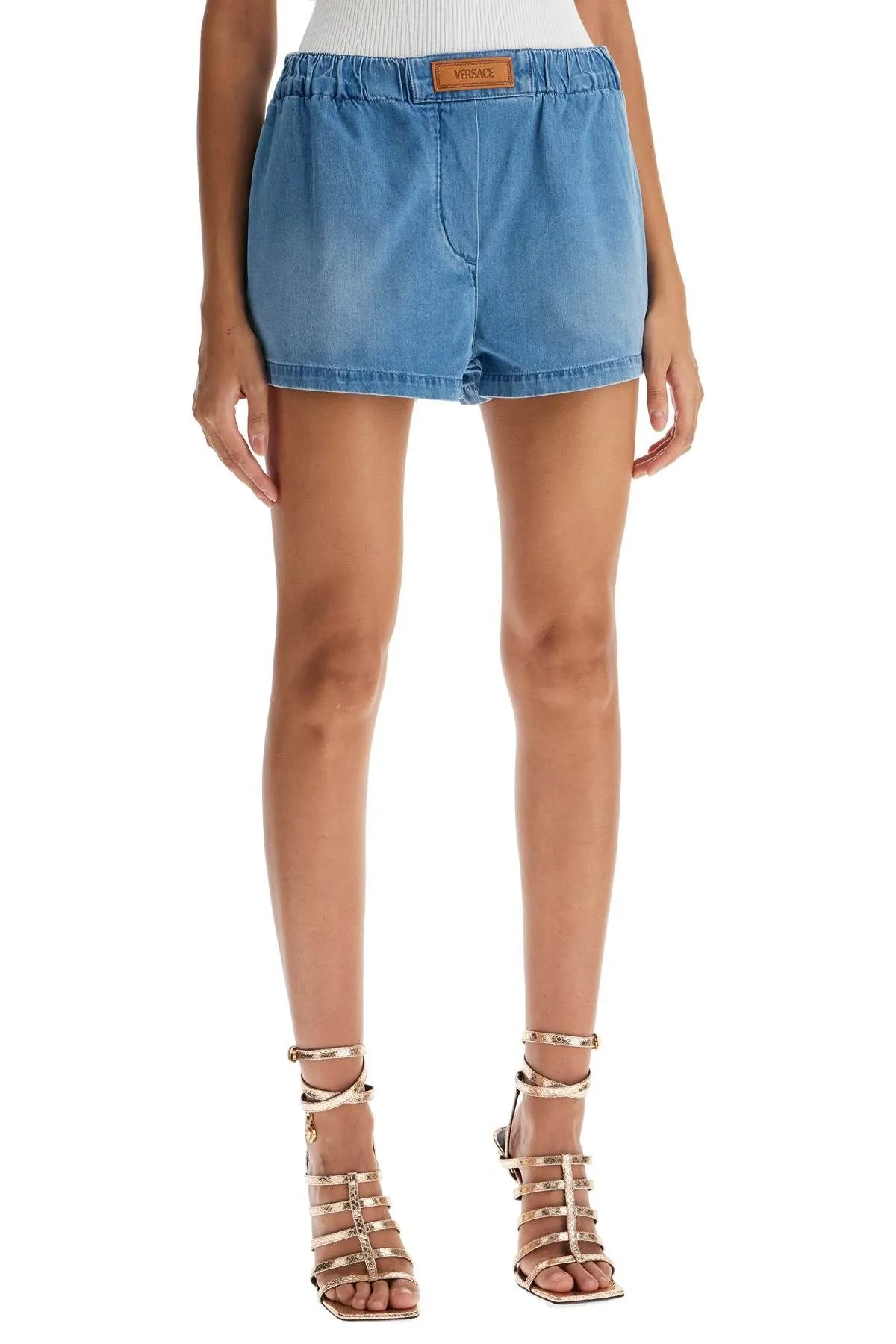 Shorts in denim leggero