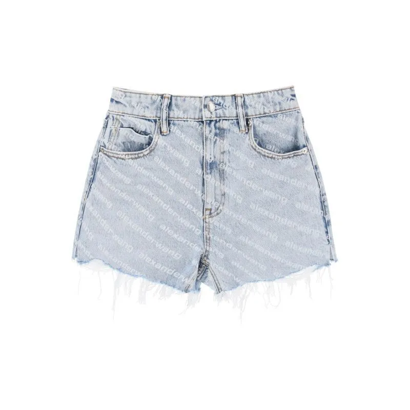 Shorts in denim logato
