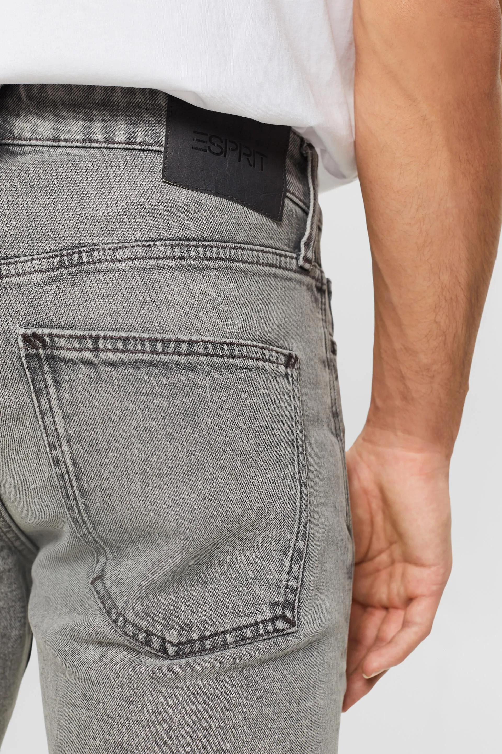 Shorts in denim slim fit a vita media