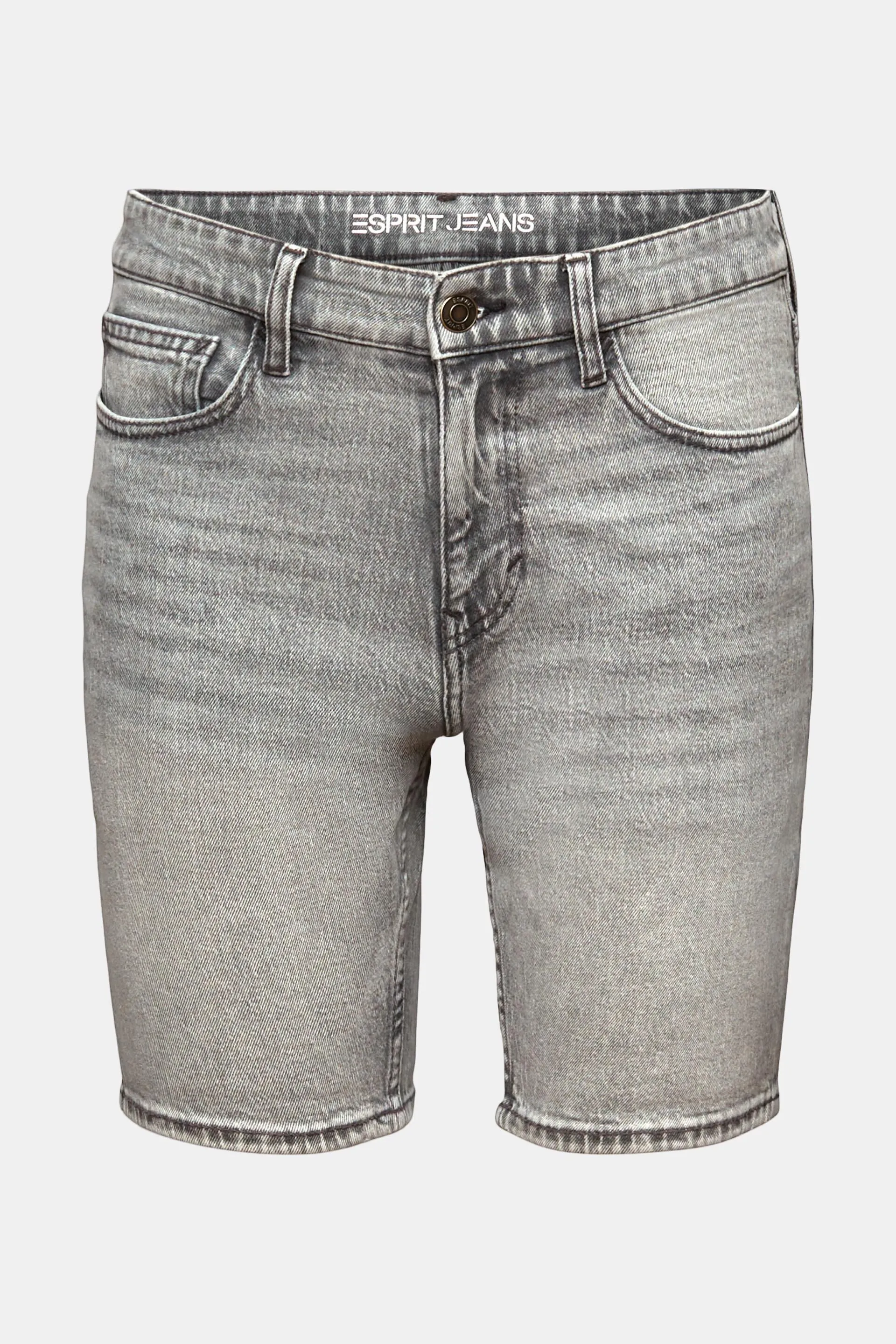 Shorts in denim slim fit a vita media