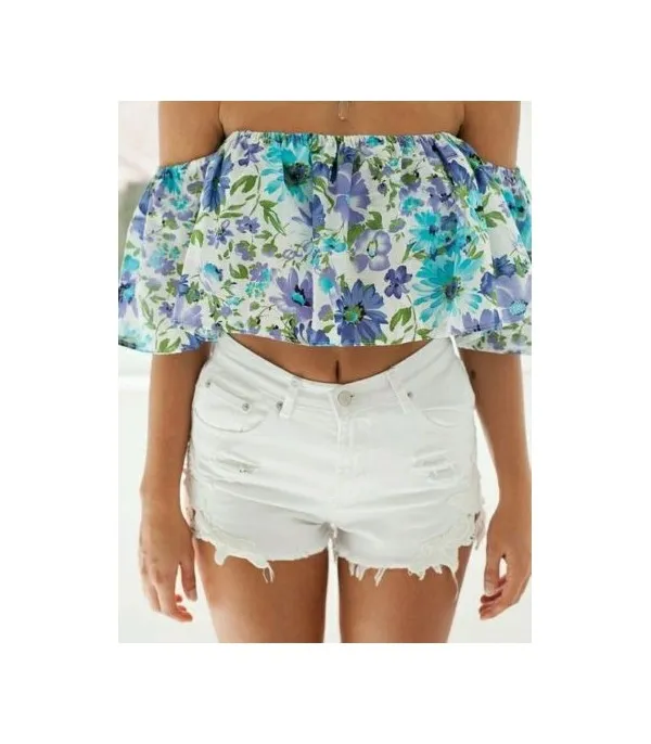 Shorts white denim Whitelace