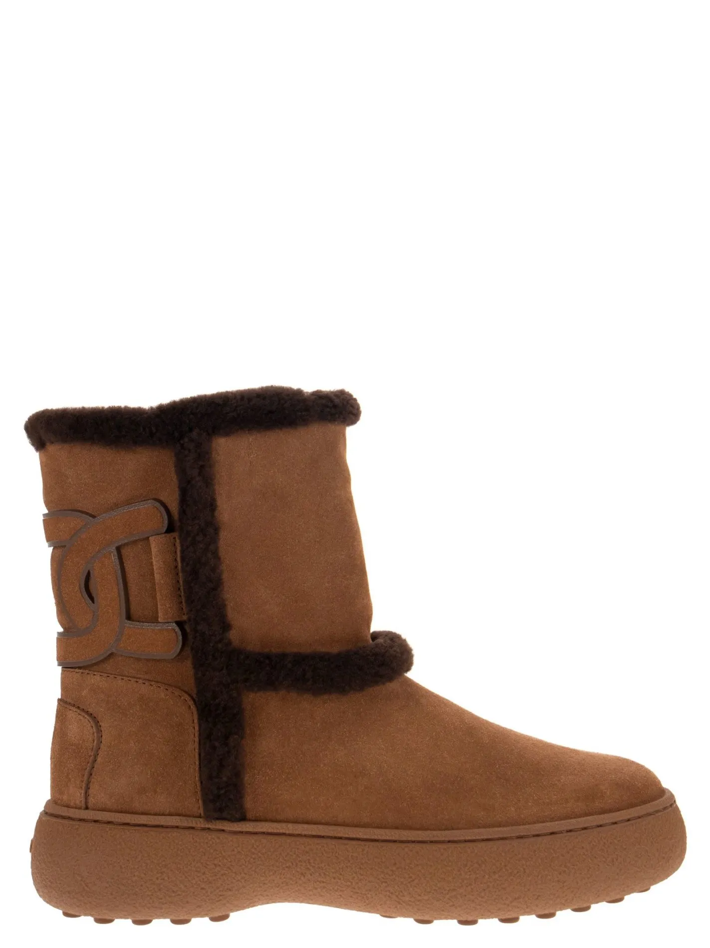 Stivaletto imbottito in camoscio