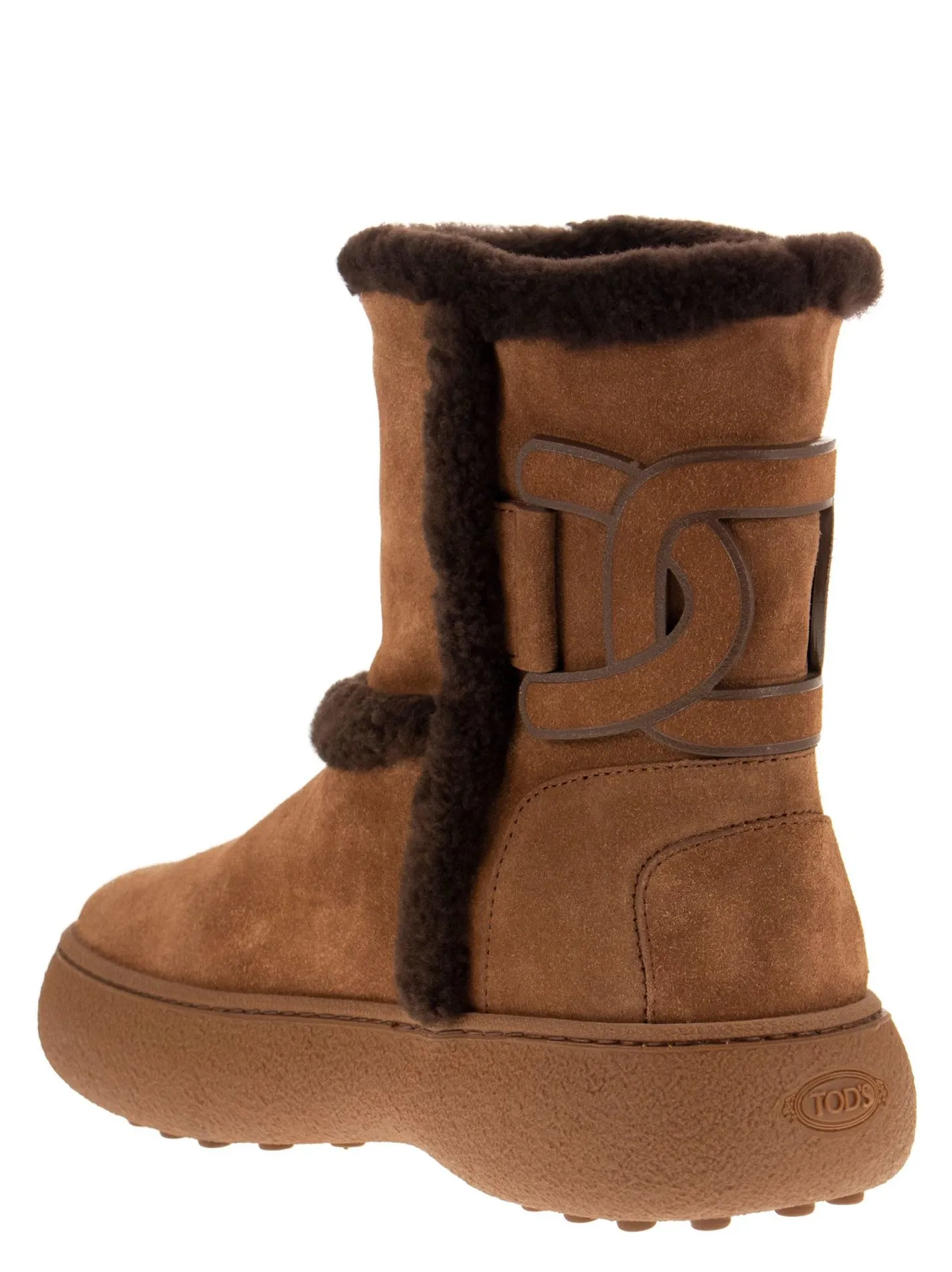 Stivaletto imbottito in camoscio