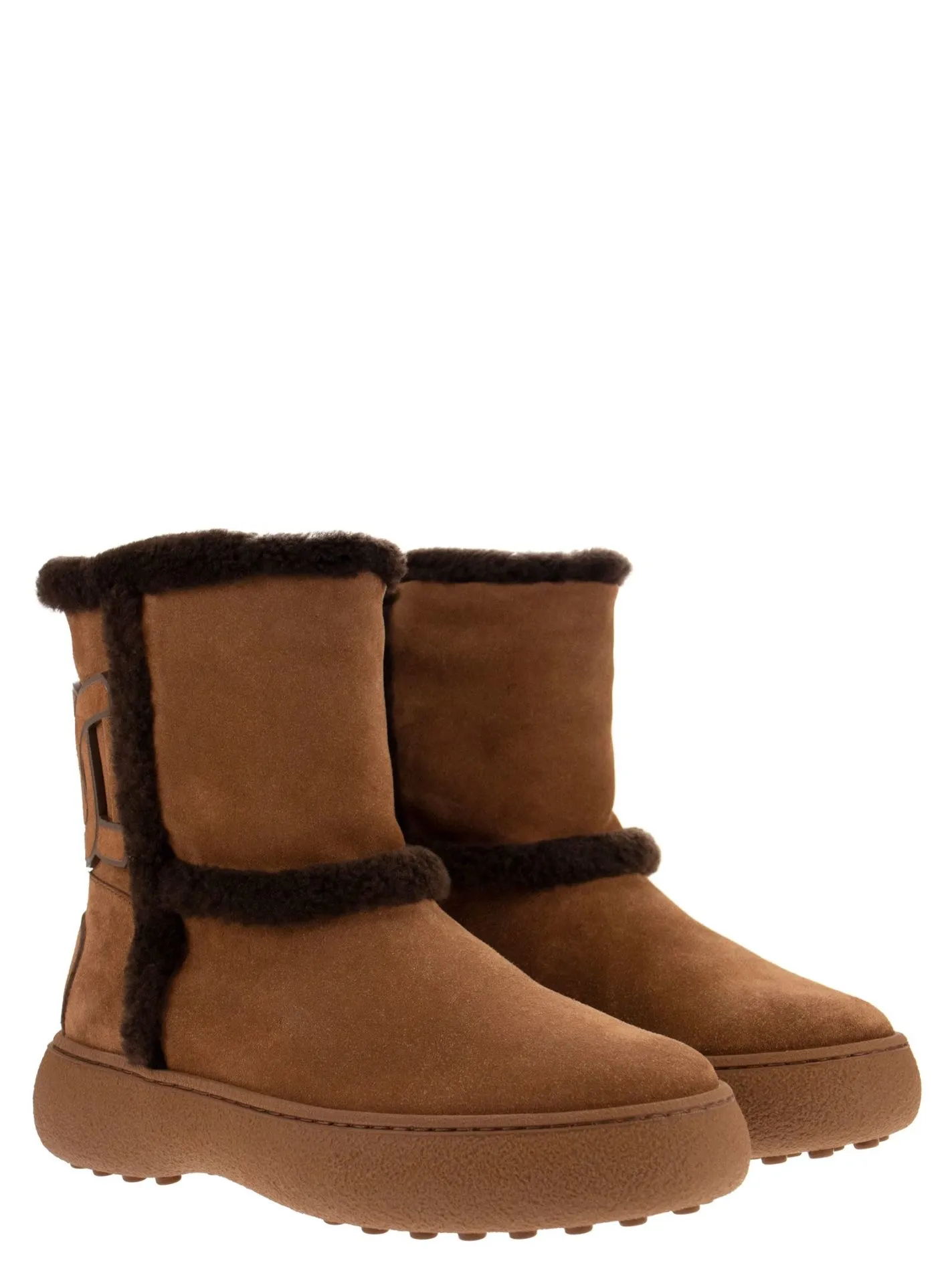 Stivaletto imbottito in camoscio