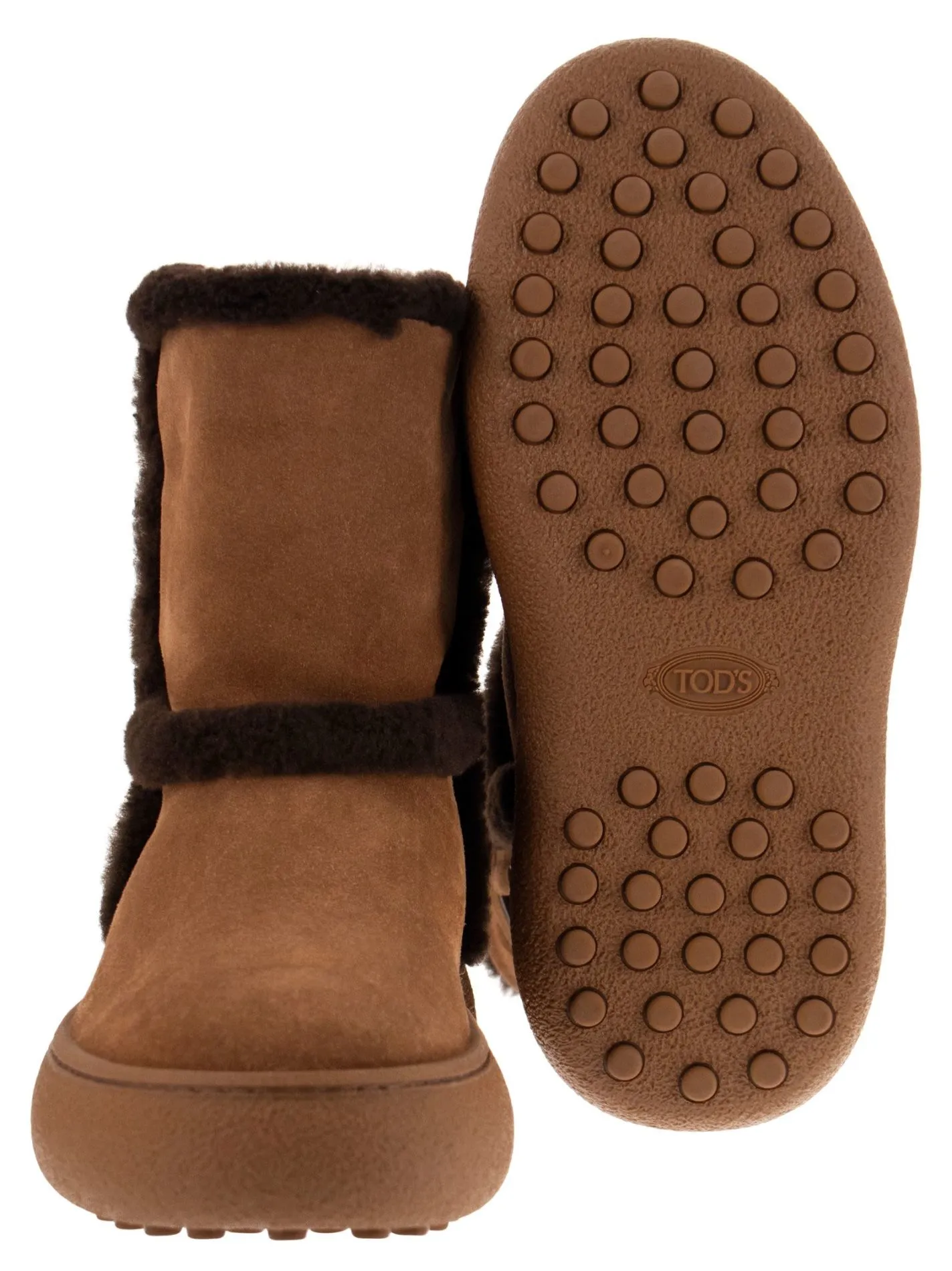 Stivaletto imbottito in camoscio