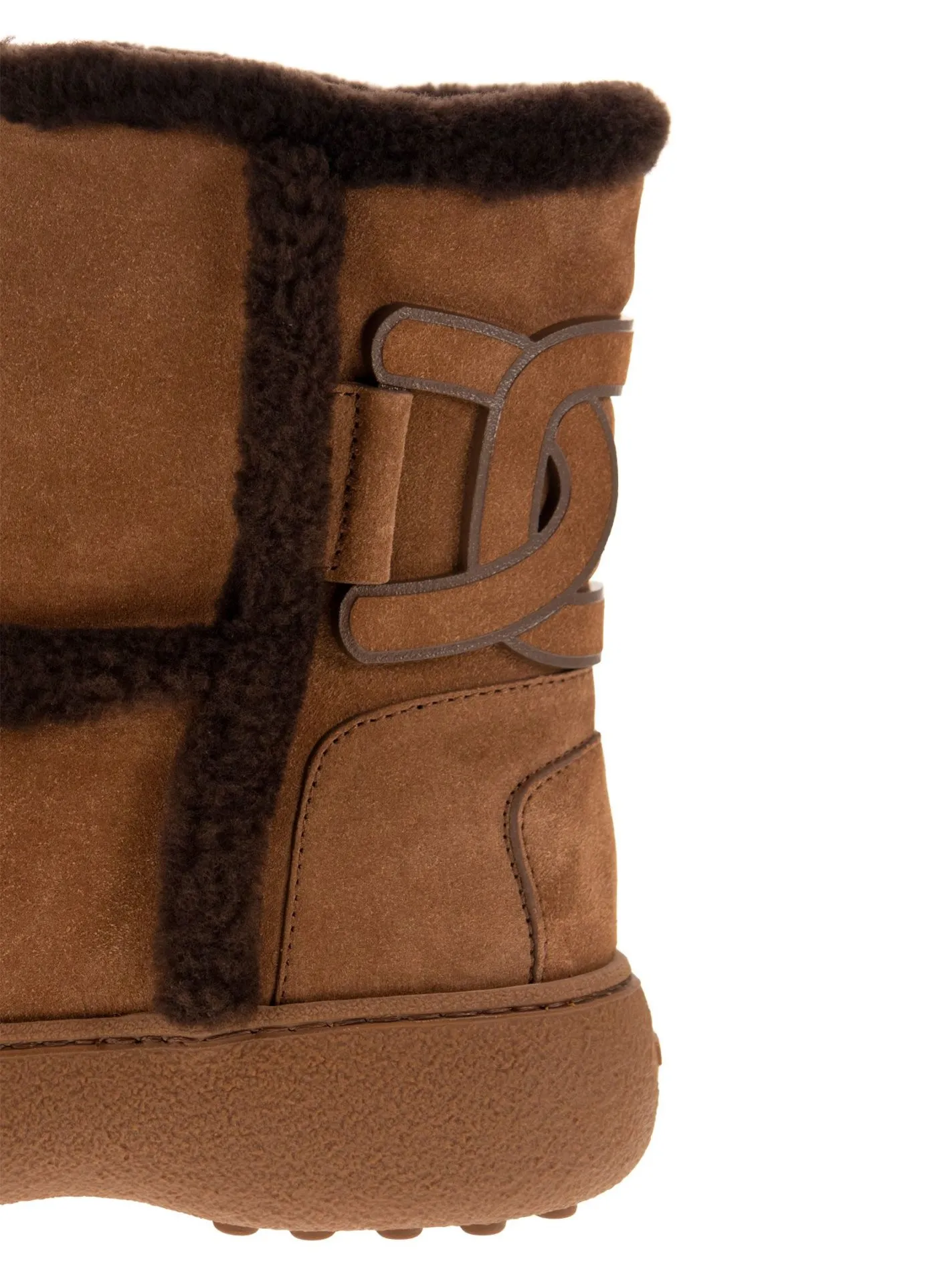 Stivaletto imbottito in camoscio