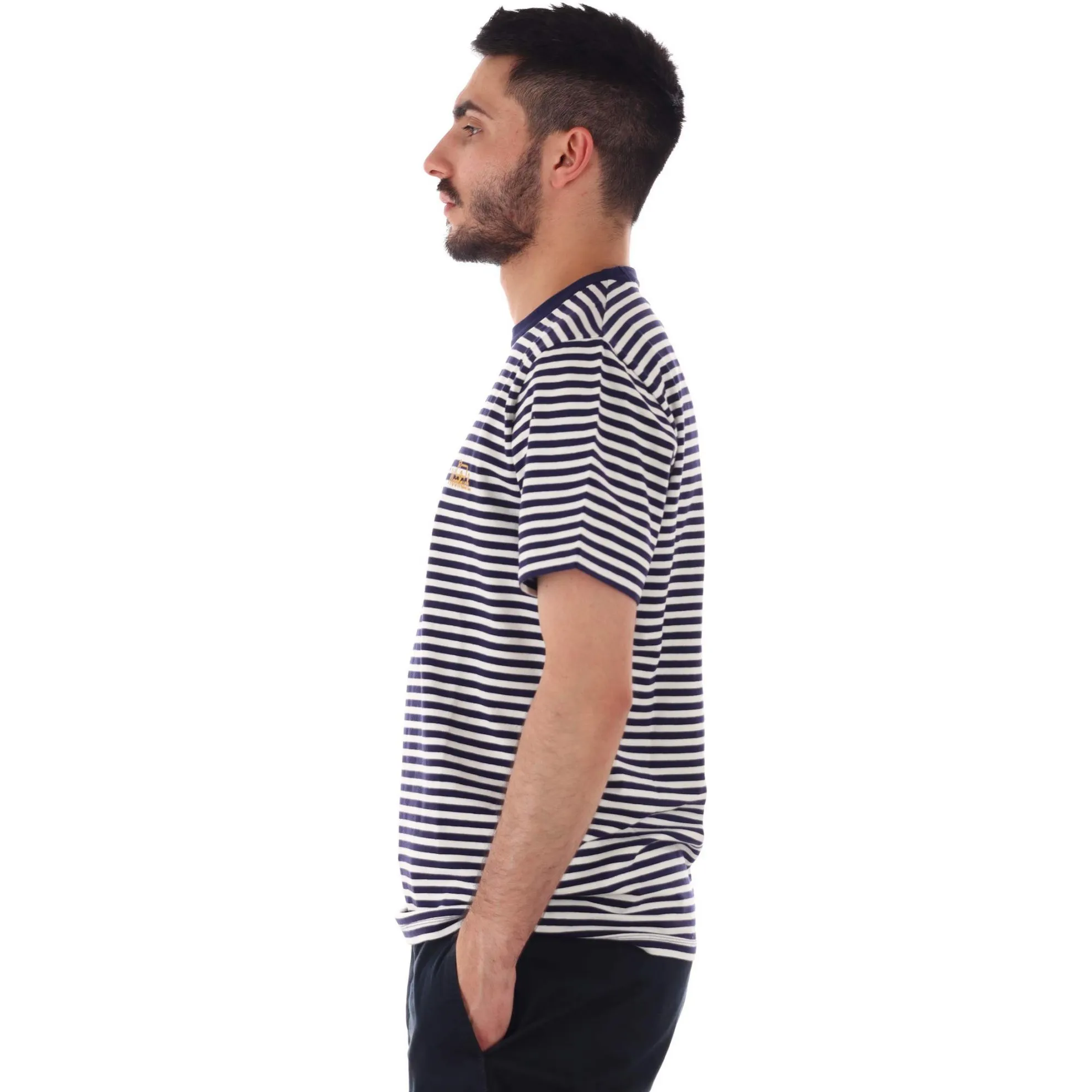 T-shirt a righe in jersey di cotone
