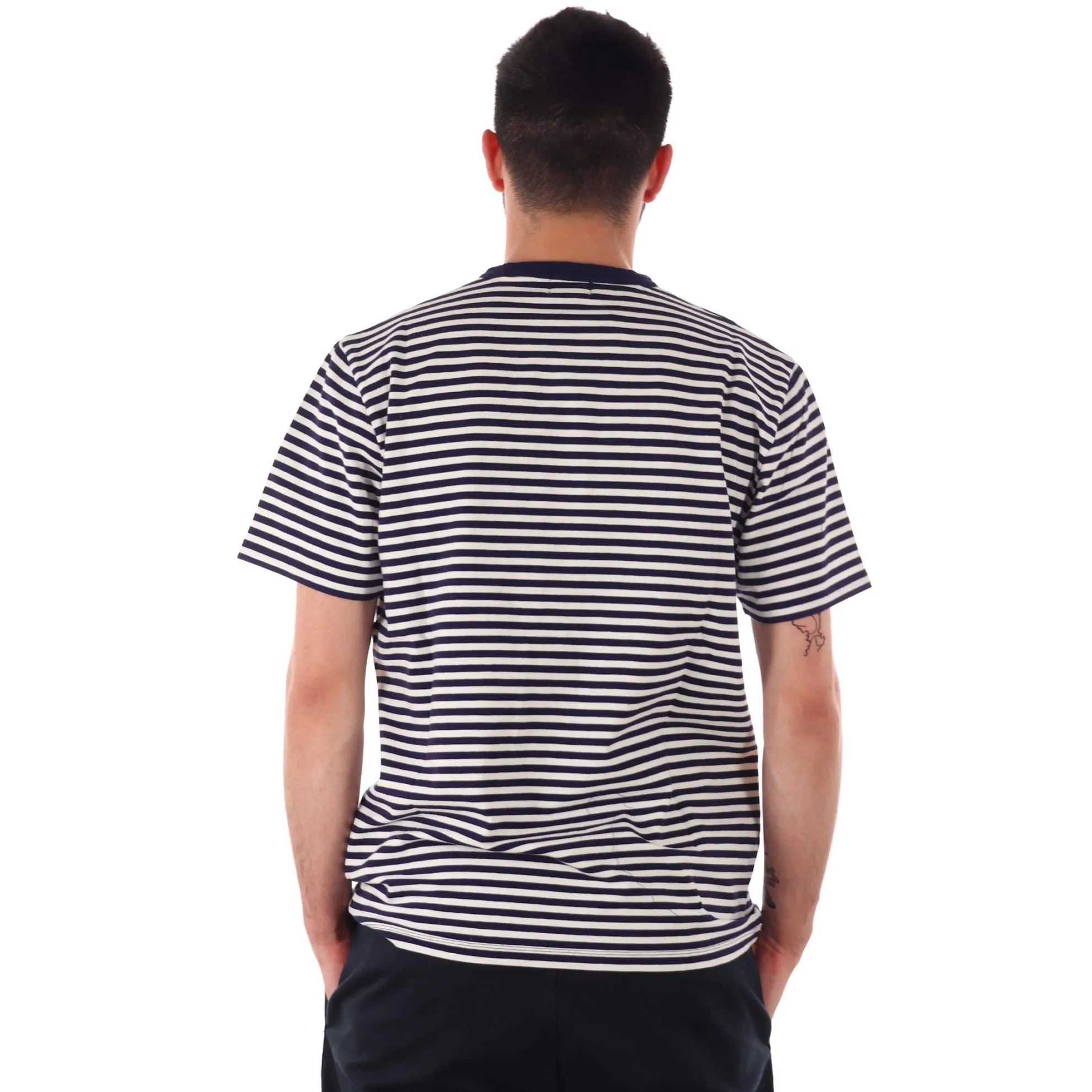 T-shirt a righe in jersey di cotone