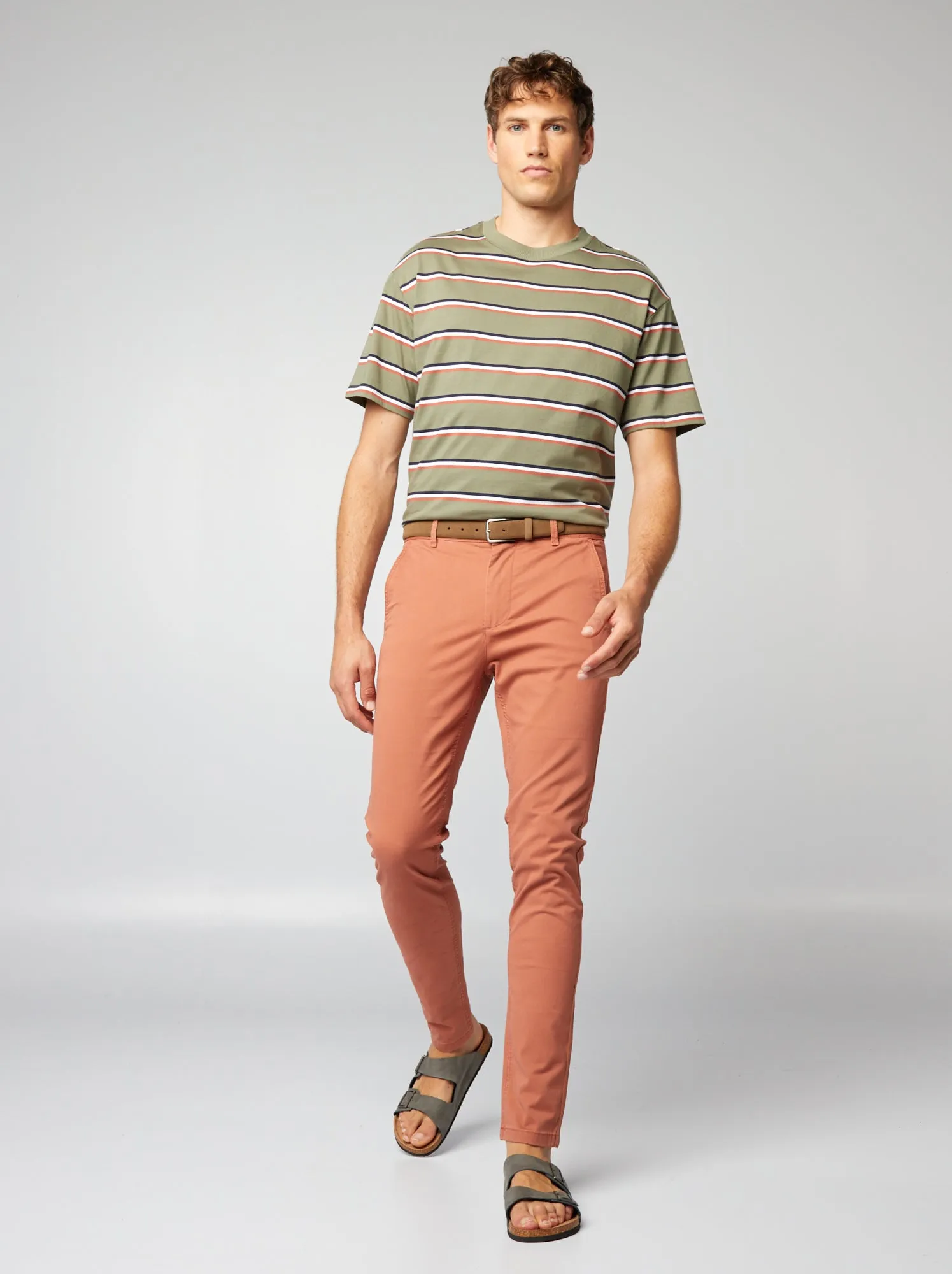 T-shirt a righe in jersey - NERO