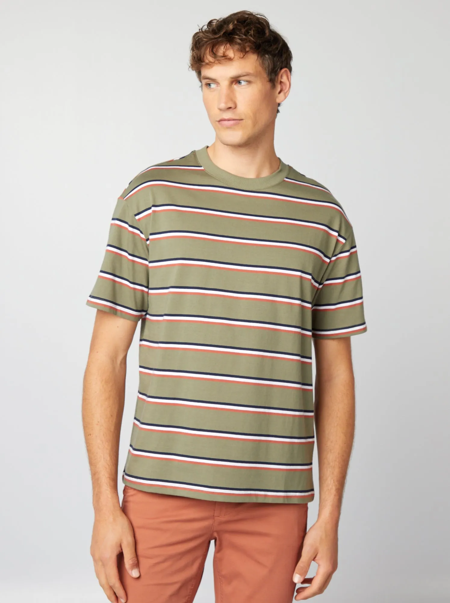 T-shirt a righe in jersey - NERO