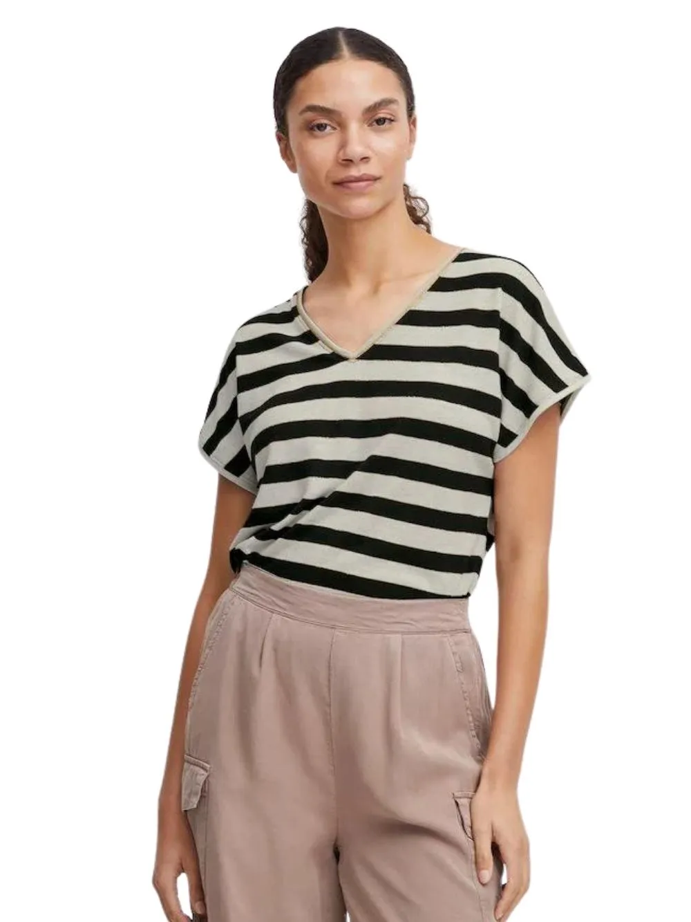 T-shirt Donna Bysanto a righe scura