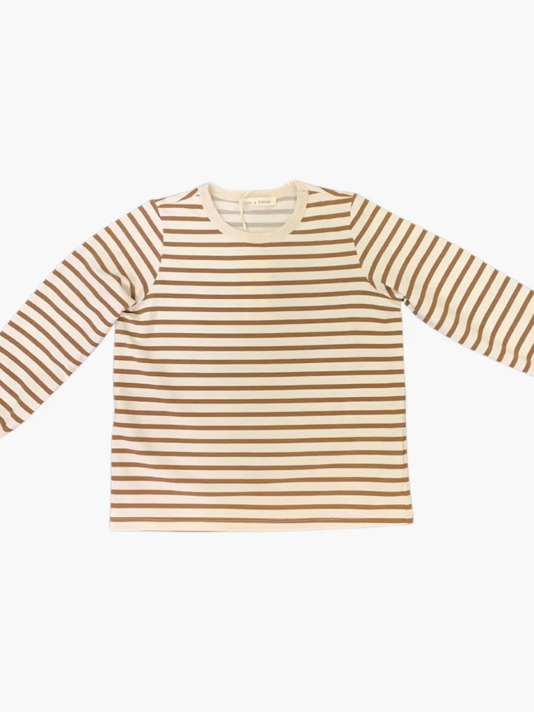 T-shirt righe con stampa – Zhoe & Tobiah