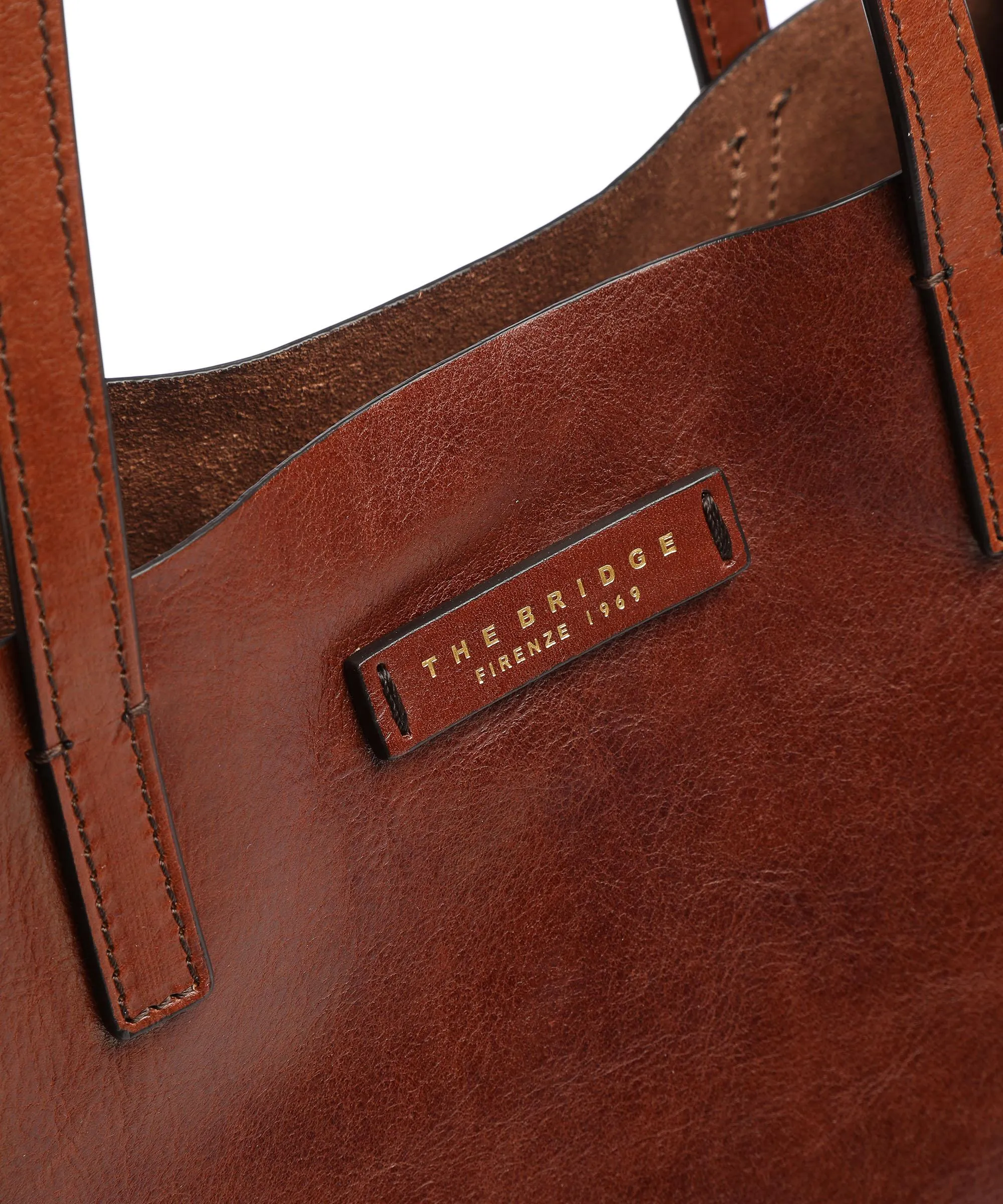  The Bridge Mirra Borsa shopper pelle bovina marrone  