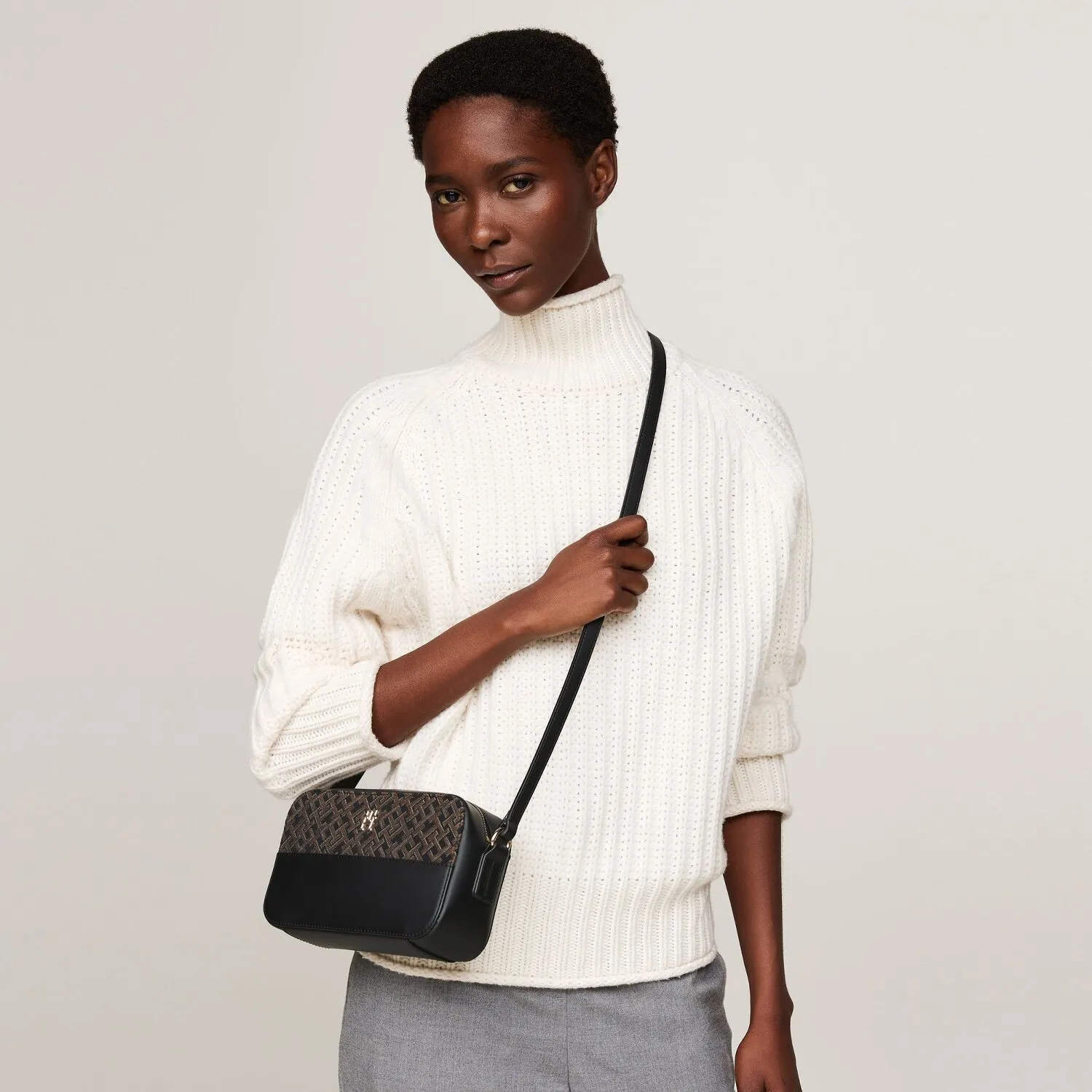Tommy Hilfiger TH Jacquard Borsa a tracolla 22 cm