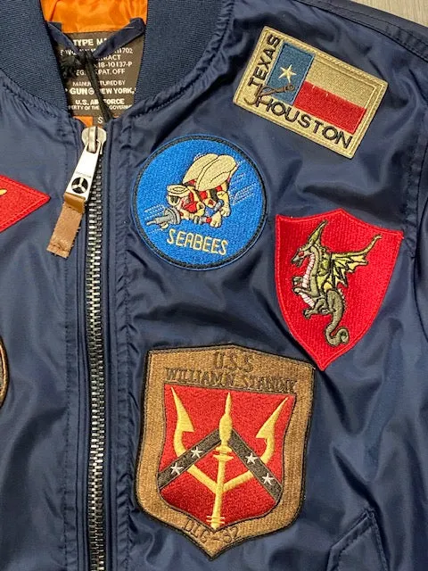 Top Gun men's bomber jacket Goose TGJ1940P 51993 52387 179 blue