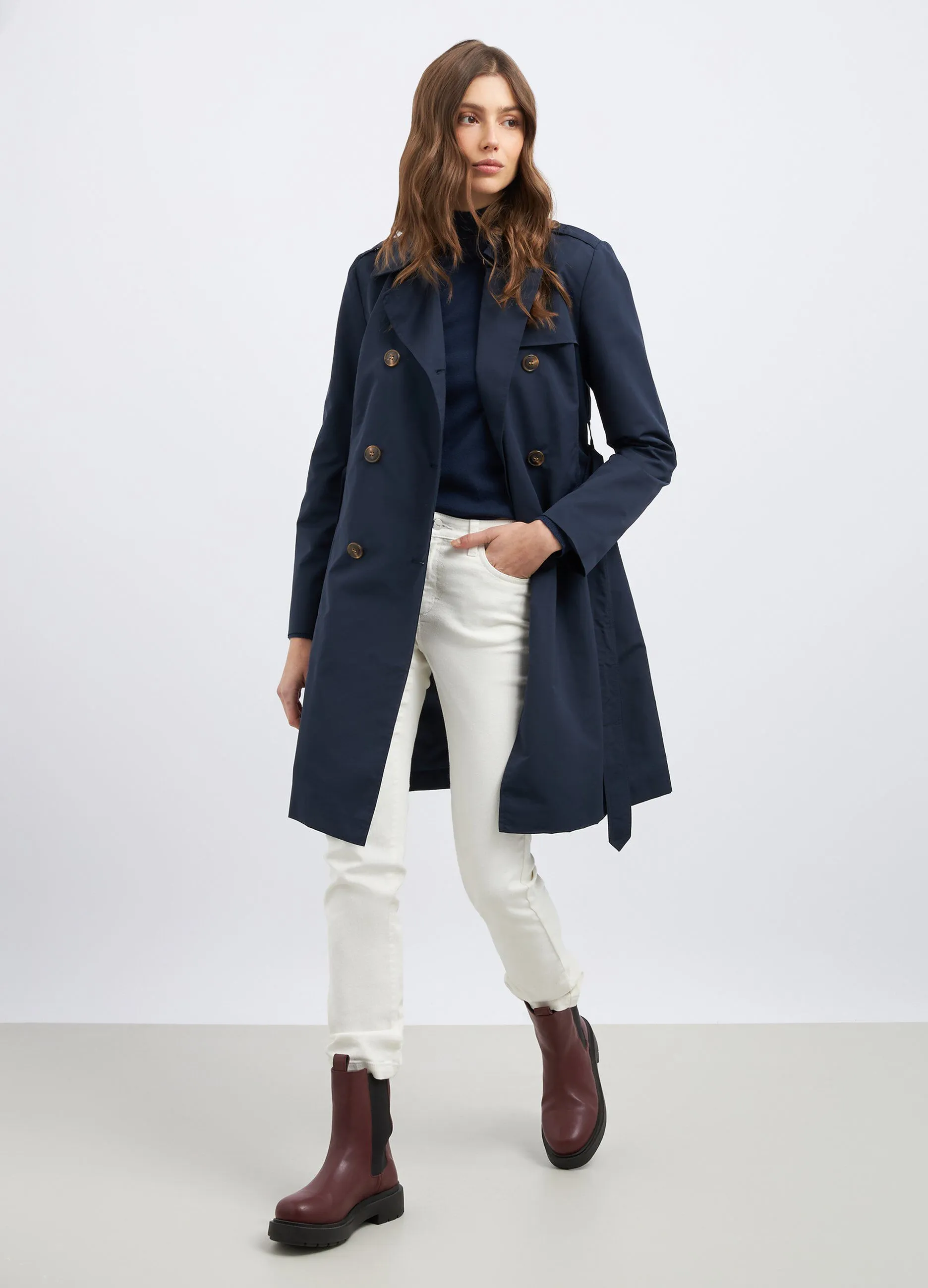 Trench doppiopetto donna