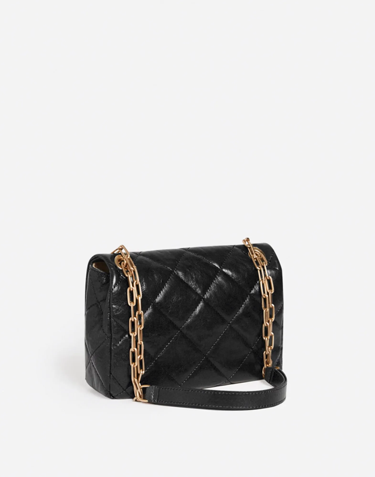 VANESSA BRUNO Borsa Moon Grande in Pelle Nera