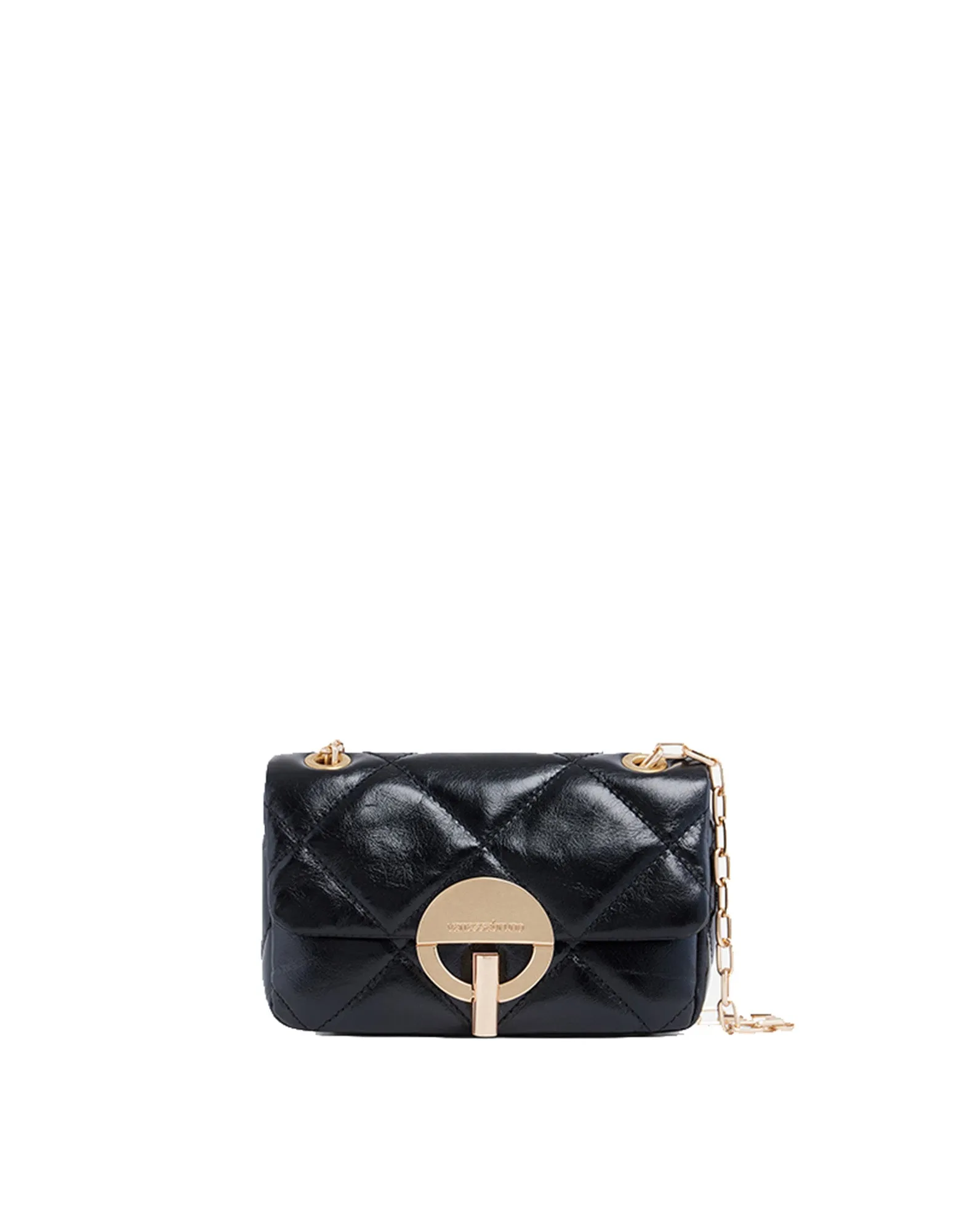VANESSA BRUNO Borsa Nano Moon in pelle increspata Nera