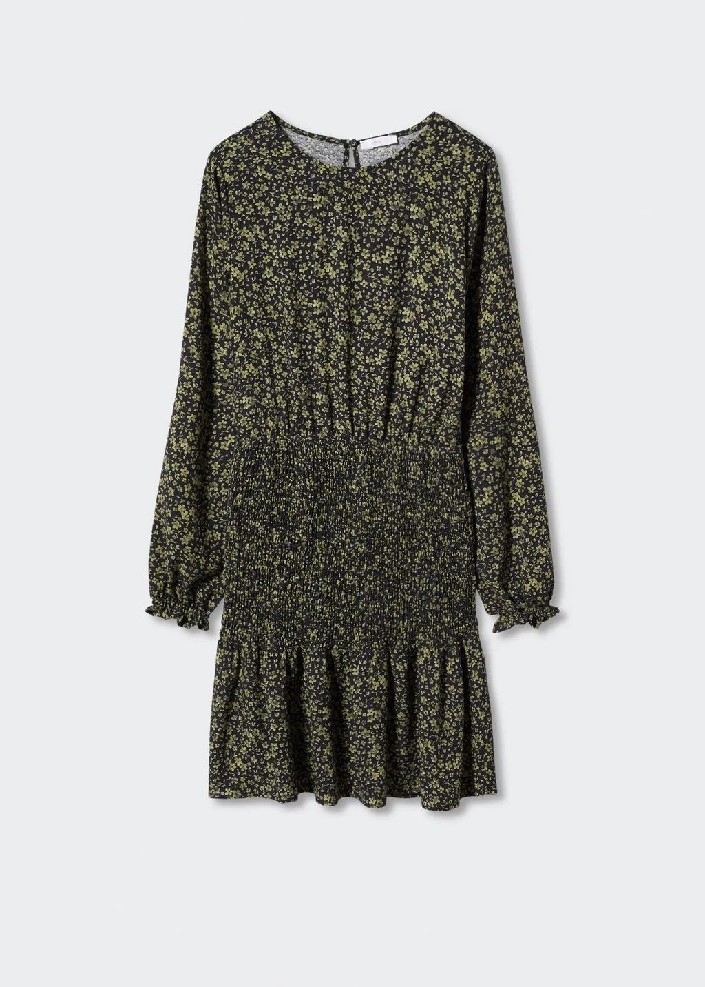 Vestito floreale increspato