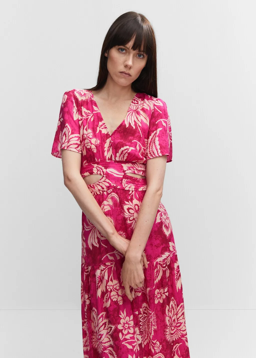 Vestito floreale spacchi