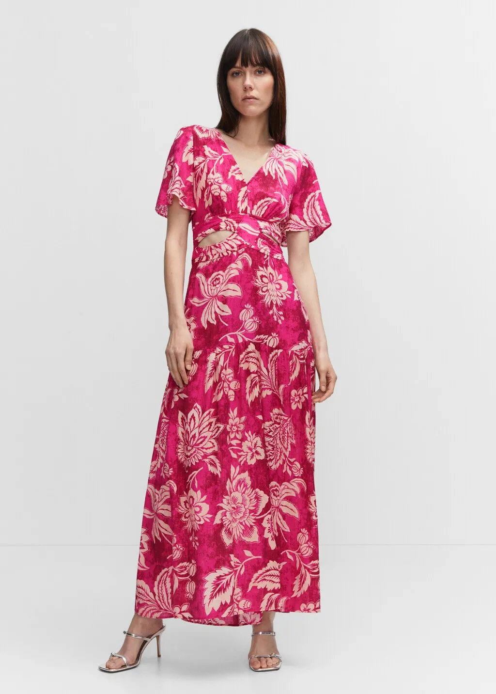 Vestito floreale spacchi
