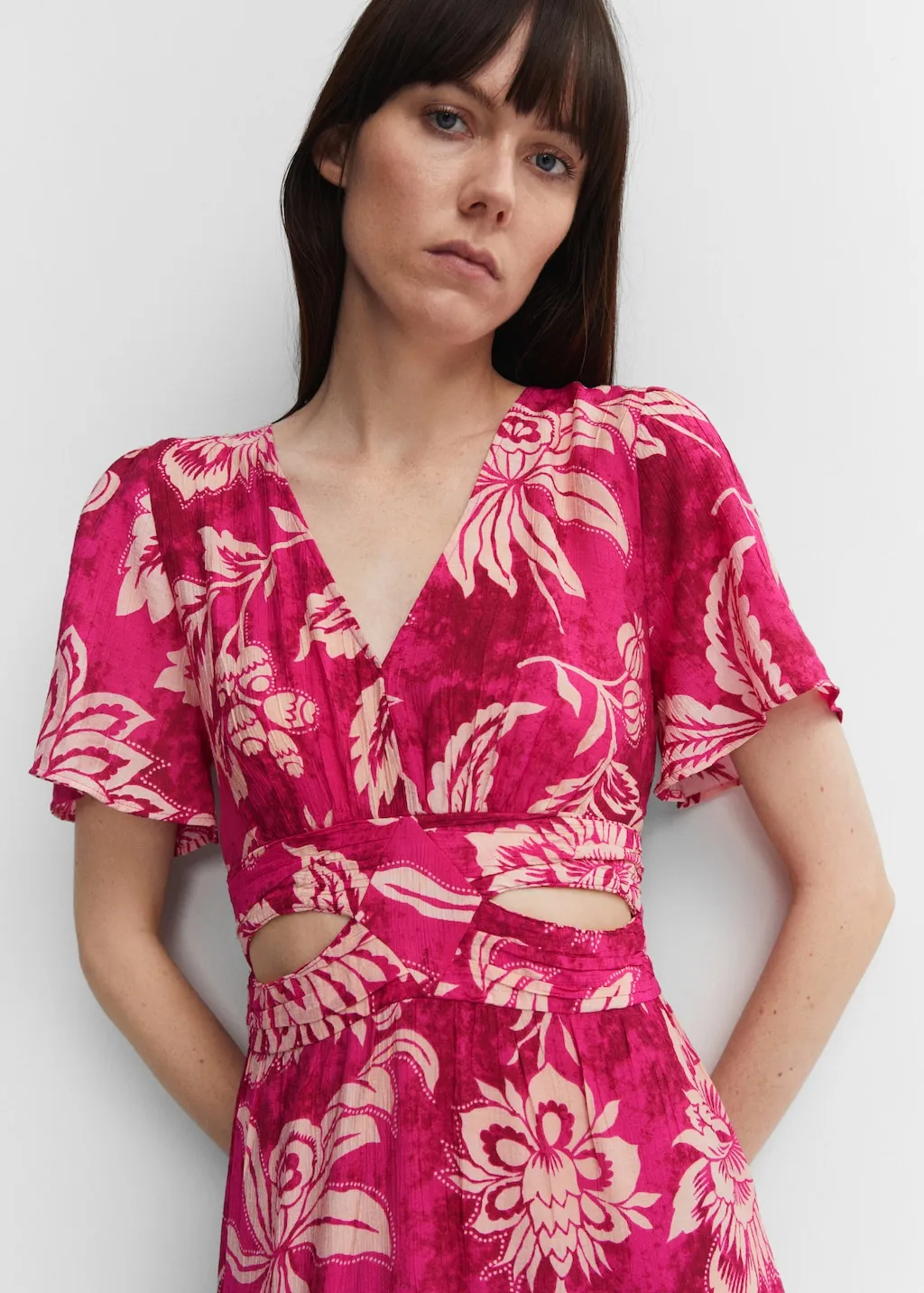 Vestito floreale spacchi